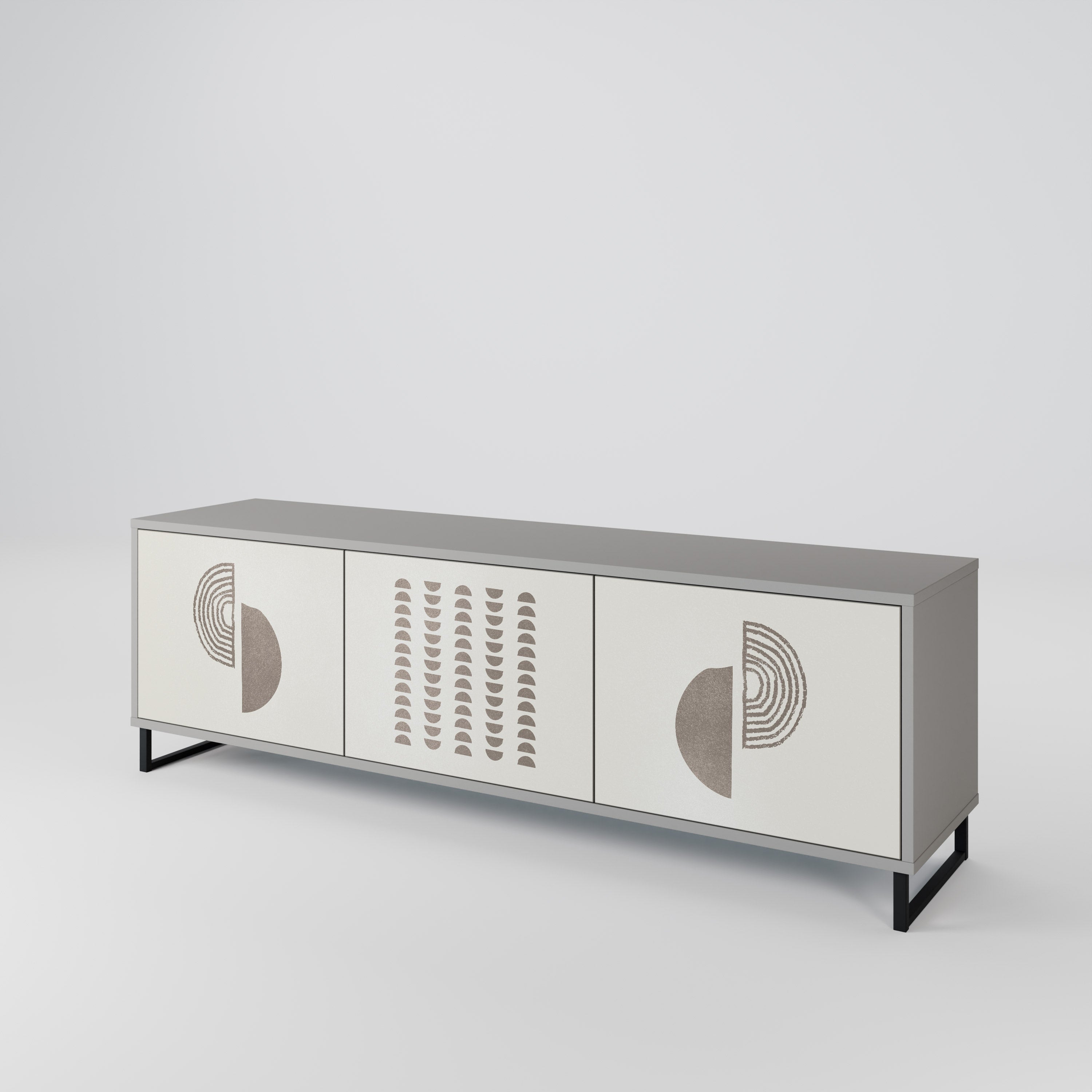 HARMONY ESSENCE TV-Lowboard mit 3 Türen in Grau