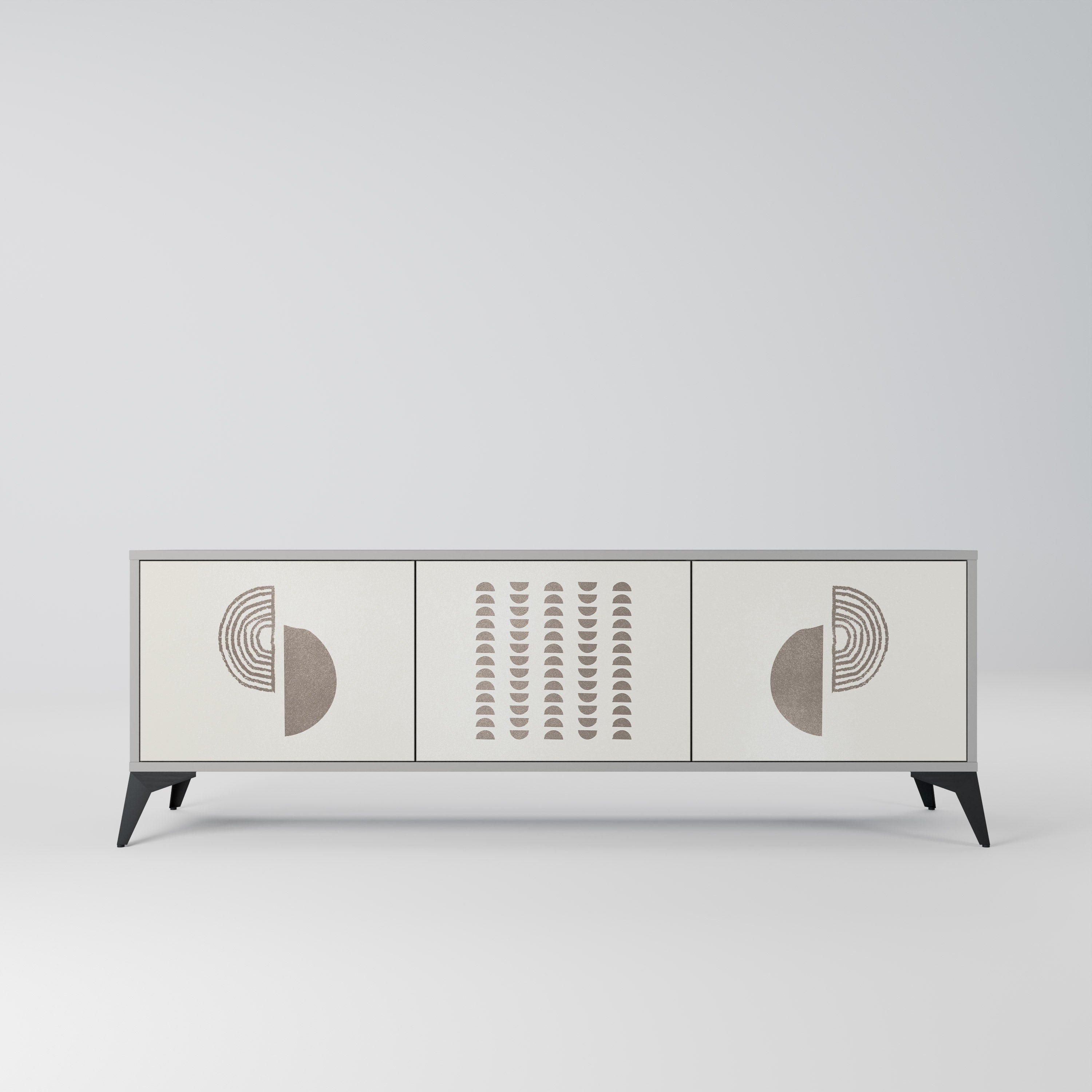 HARMONY ESSENCE 3-Door TV Stand in Grey Finish