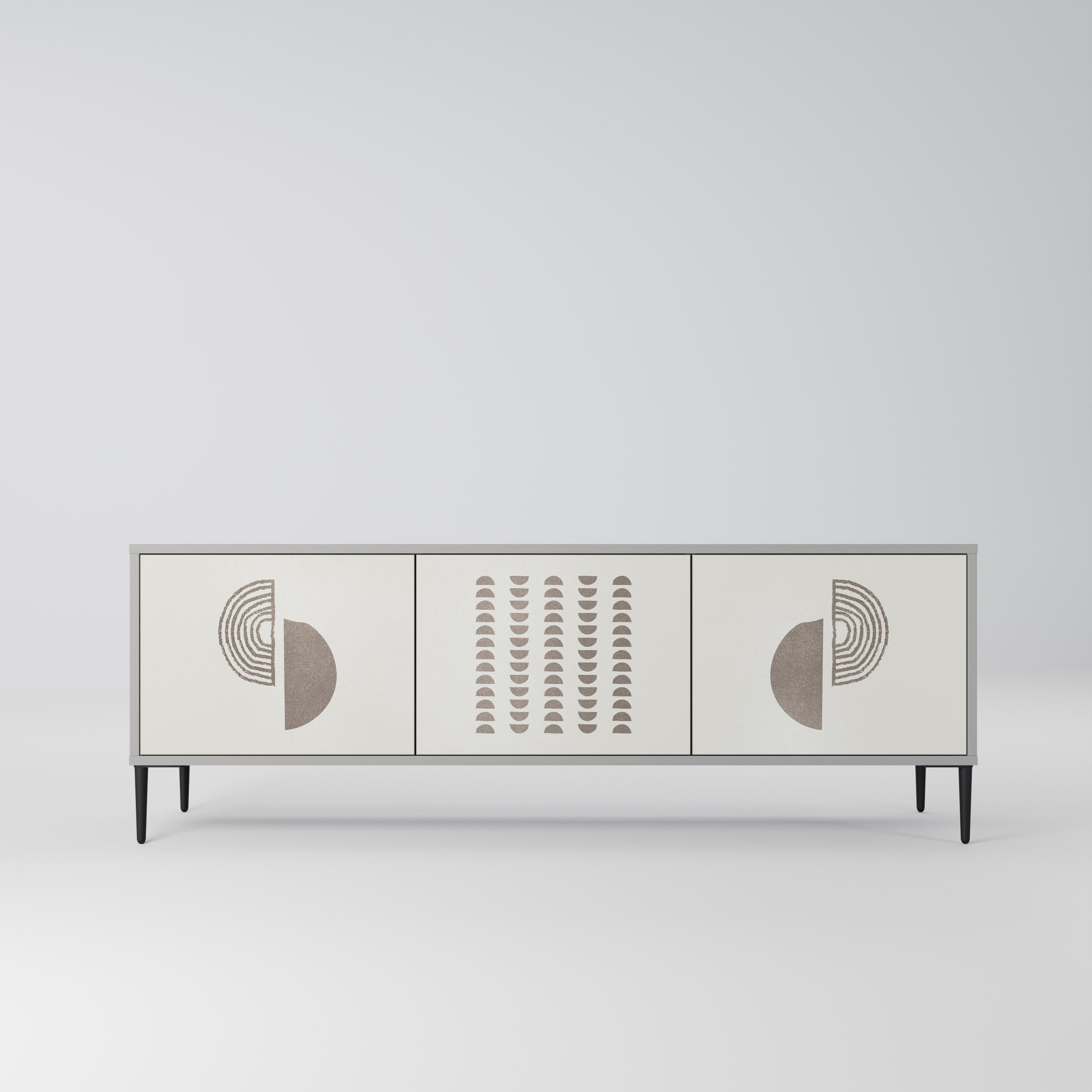 HARMONY ESSENCE 3-Door TV Stand in Grey Finish