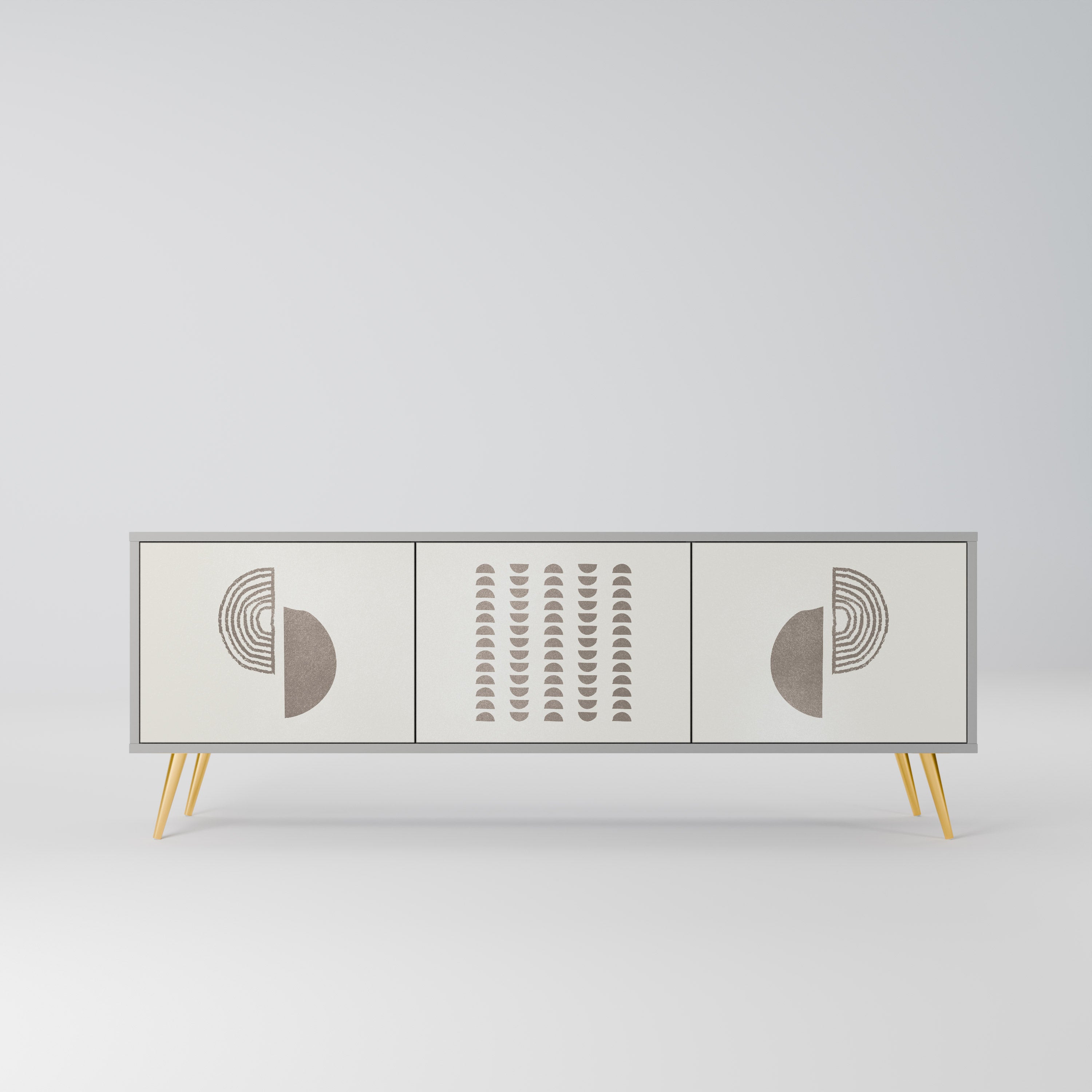 HARMONY ESSENCE 3-Door TV Stand in Grey Finish