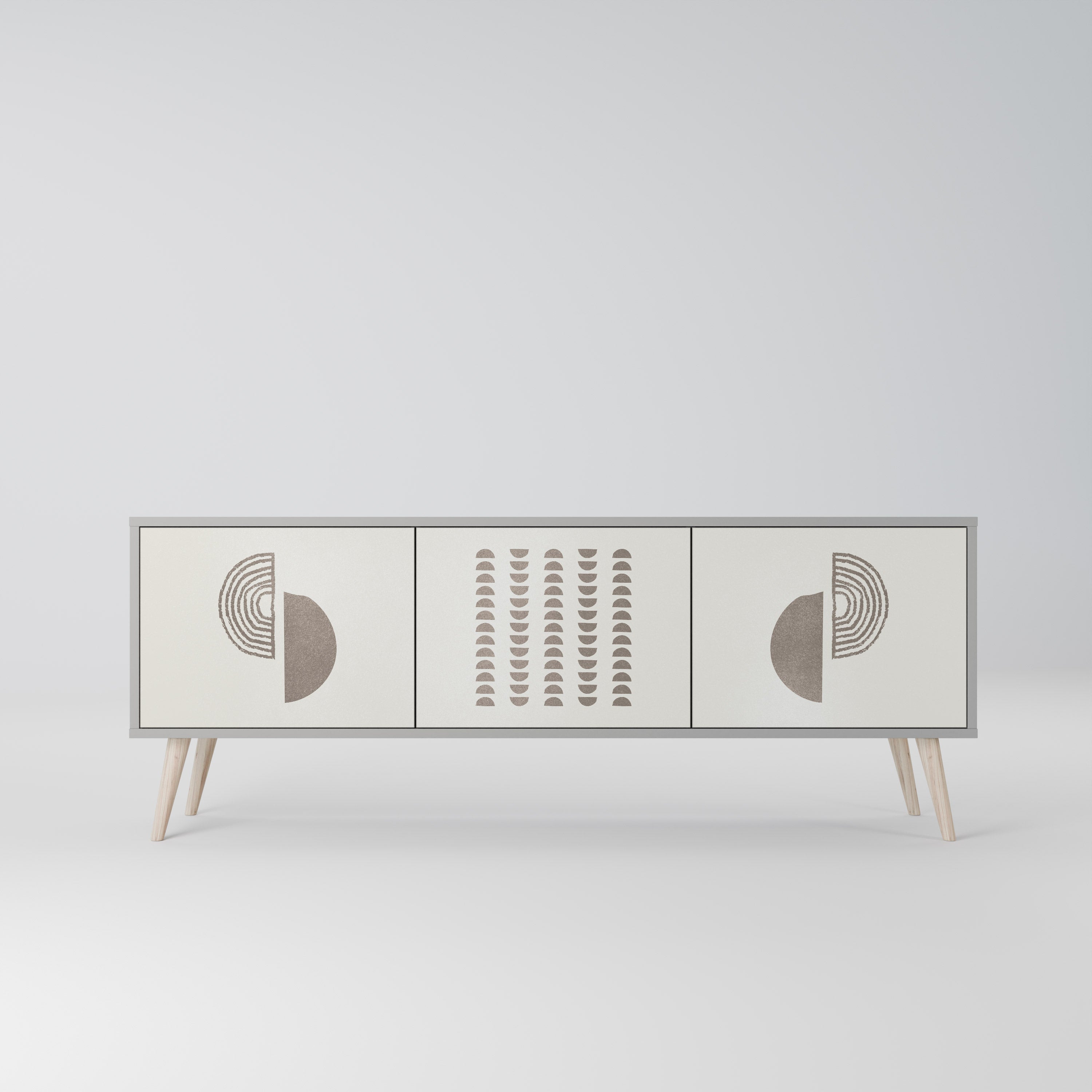 HARMONY ESSENCE 3-Door TV Stand in Grey Finish