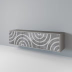 CIRCLE CONCRETE TV-Lowboard mit 3 Türen in Grau