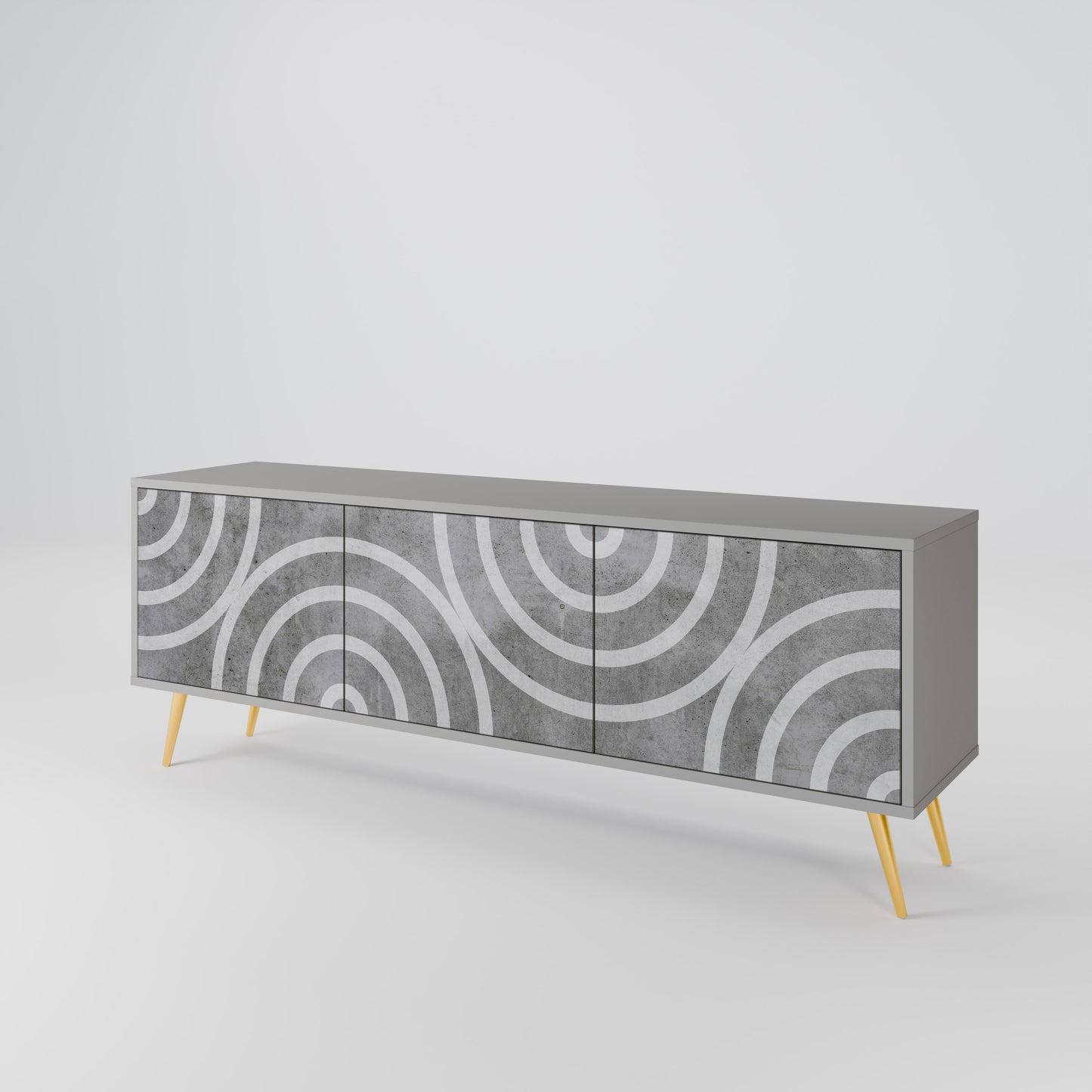 CIRCLE CONCRETE 3-türiges TV-Lowboard