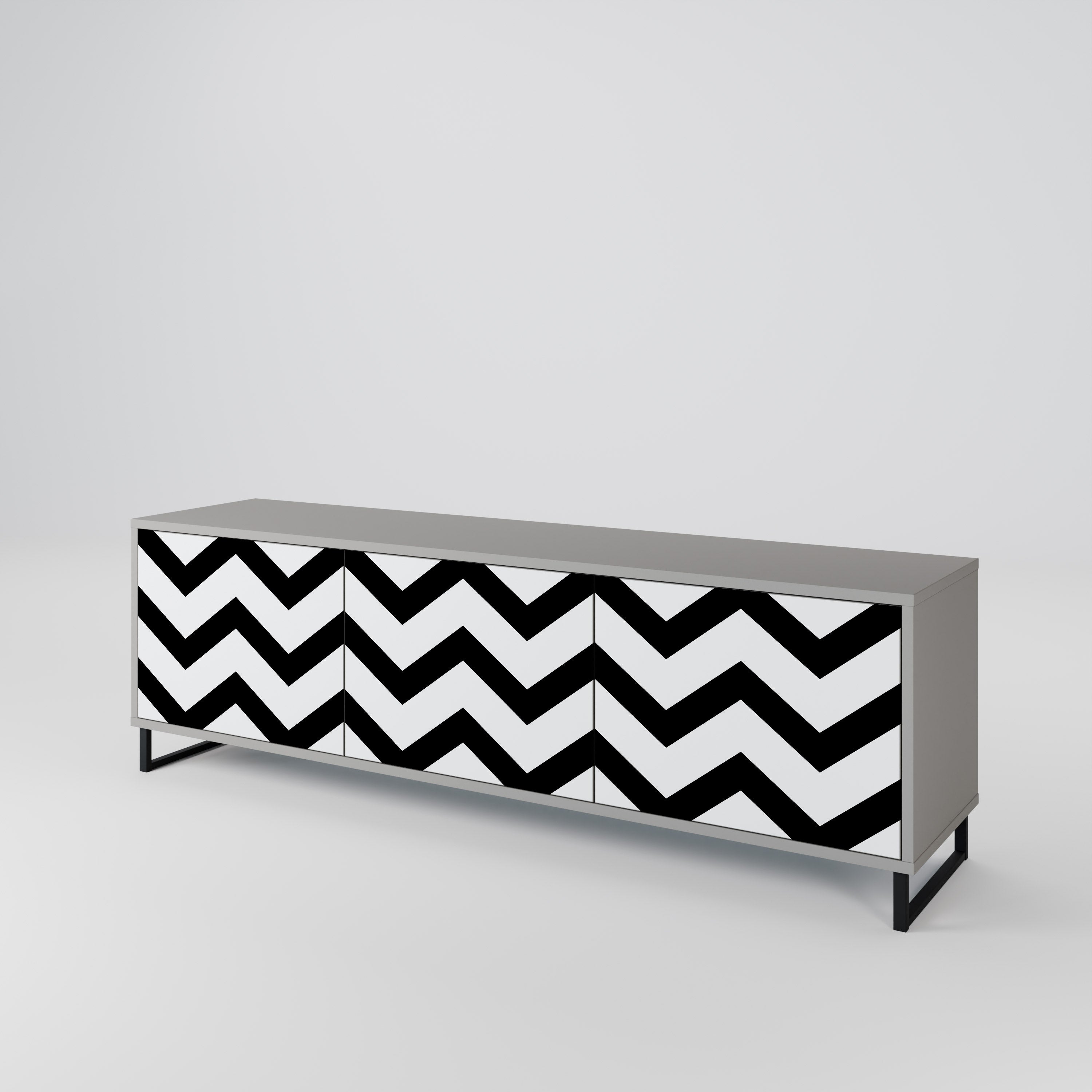 CLASSIC ZIG ZAG 3-türiges TV-Lowboard