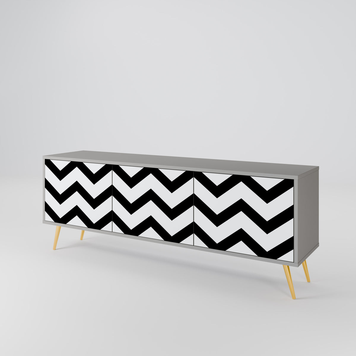 CLASSIC ZIG ZAG 3-türiges TV-Lowboard
