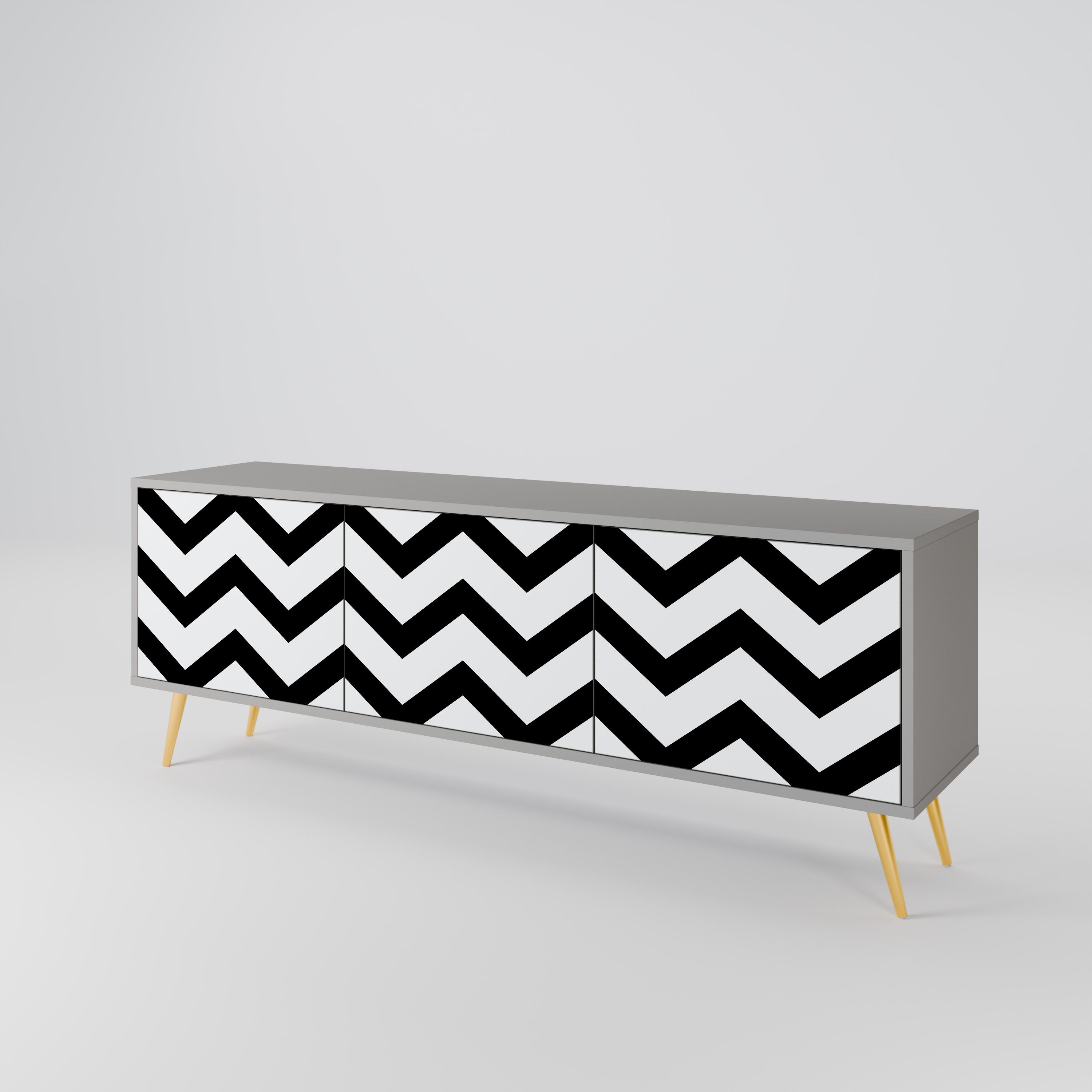 CLASSIC ZIG ZAG 3-türiges TV-Lowboard