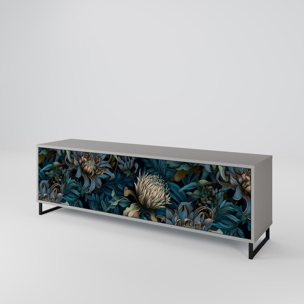 TWILIGHT BLOOM TV-Lowboard mit 3 Türen in Grau