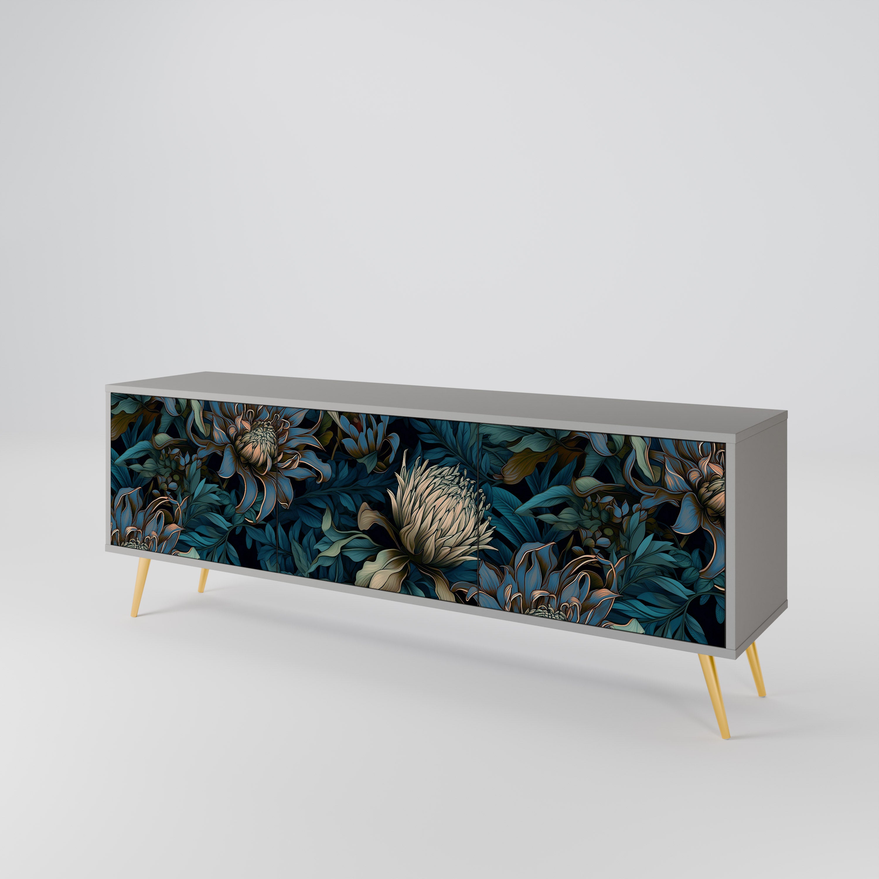 TWILIGHT BLOOM 3-türiges TV-Lowboard