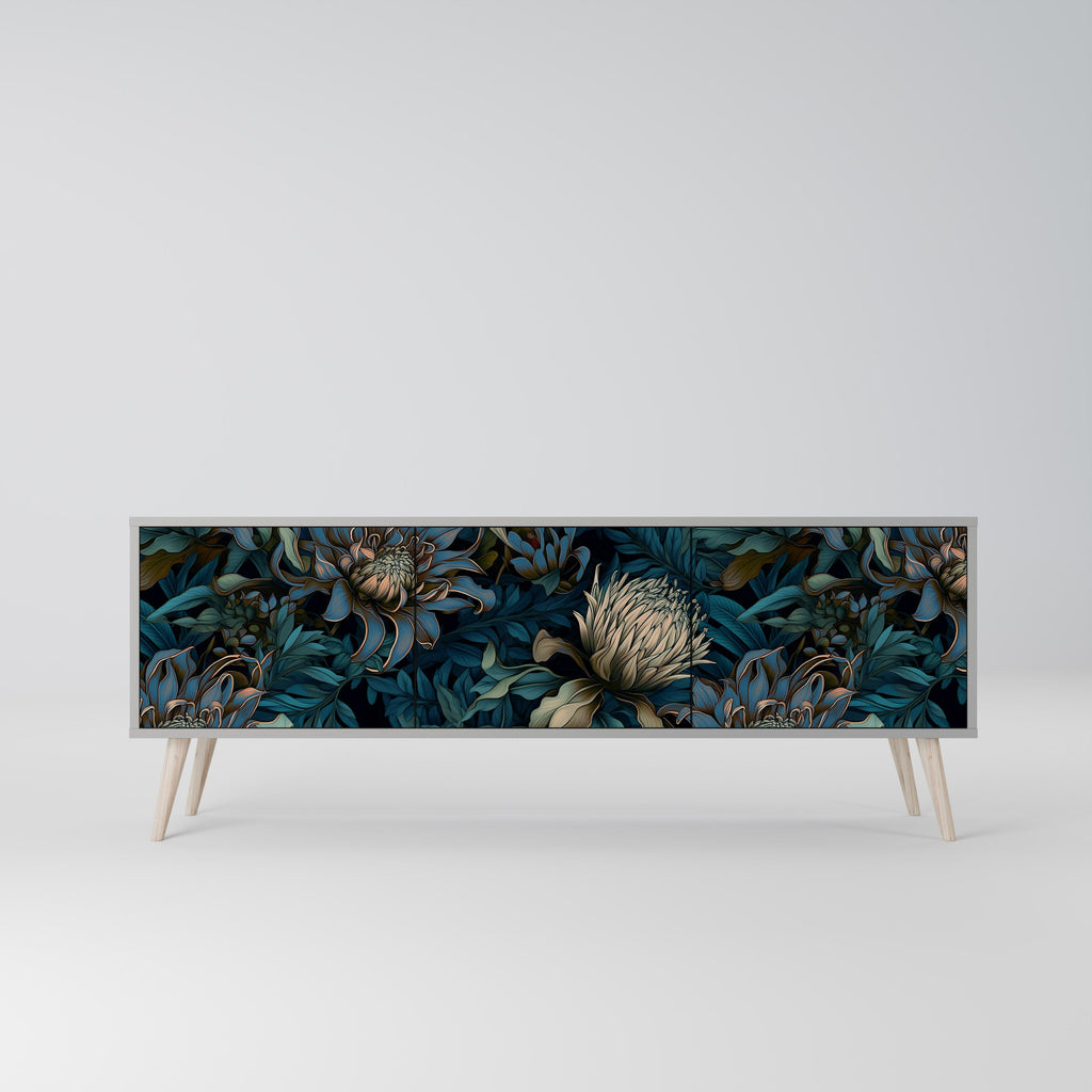 TWILIGHT BLOOM TV-Lowboard mit 3 Türen in Grau