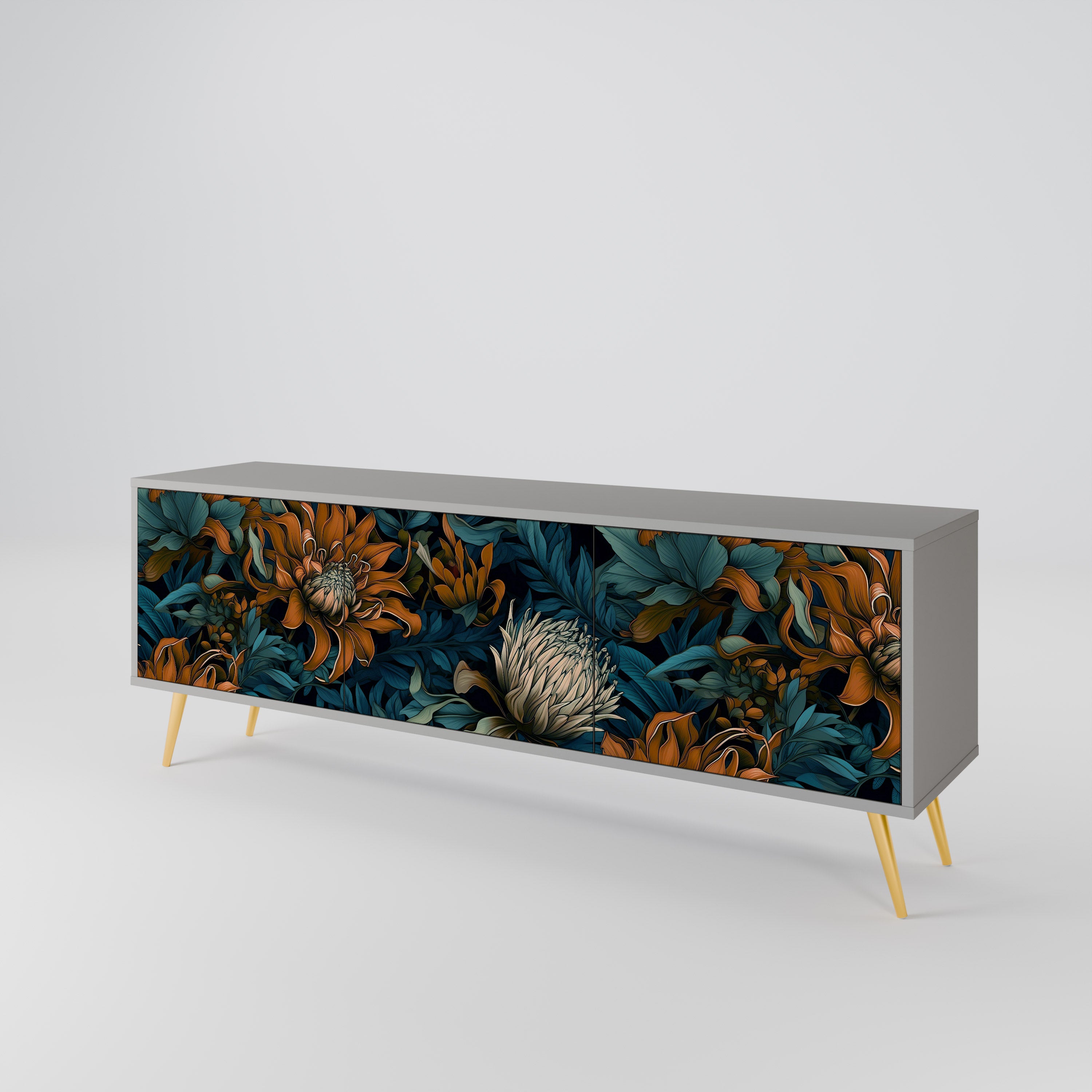 MORNING BLOOM 3-türiges TV-Lowboard