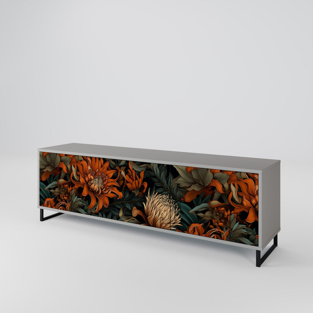 DAWN BLOOM TV-Lowboard mit 3 Türen in Grau