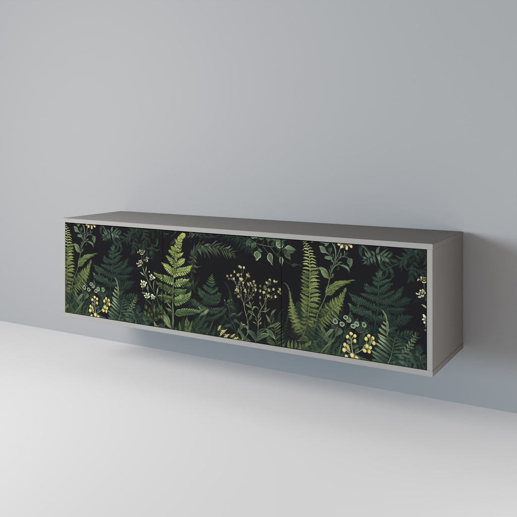 FERN FLOWERS TV-Lowboard mit 3 Türen in Grau