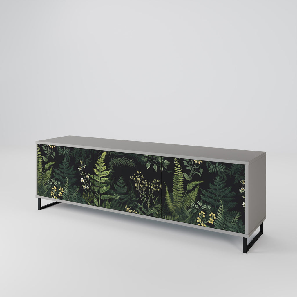 FERN FLOWERS TV-Lowboard mit 3 Türen in Grau