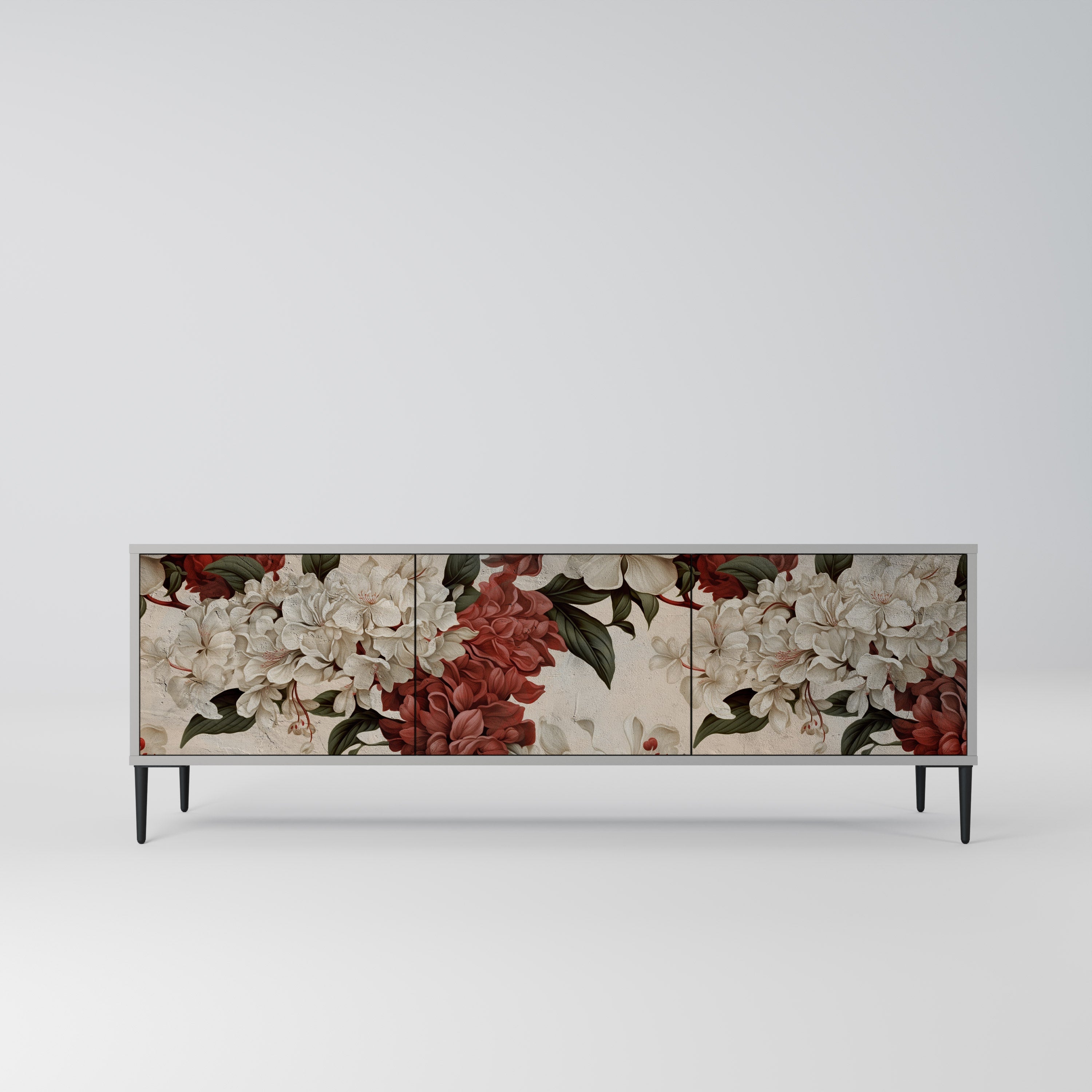 EPHEMERAL DAYS 3-Door TV Stand in Grey Finish