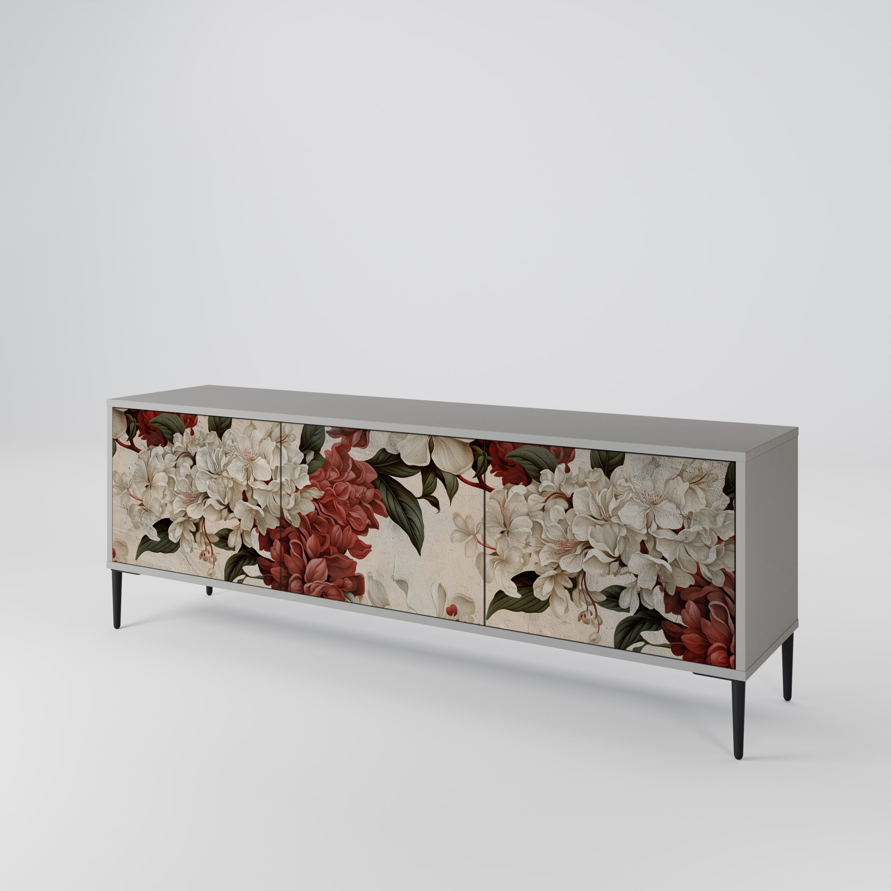 EPHEMERAL DAYS 3-Door TV Stand in Grey Finish