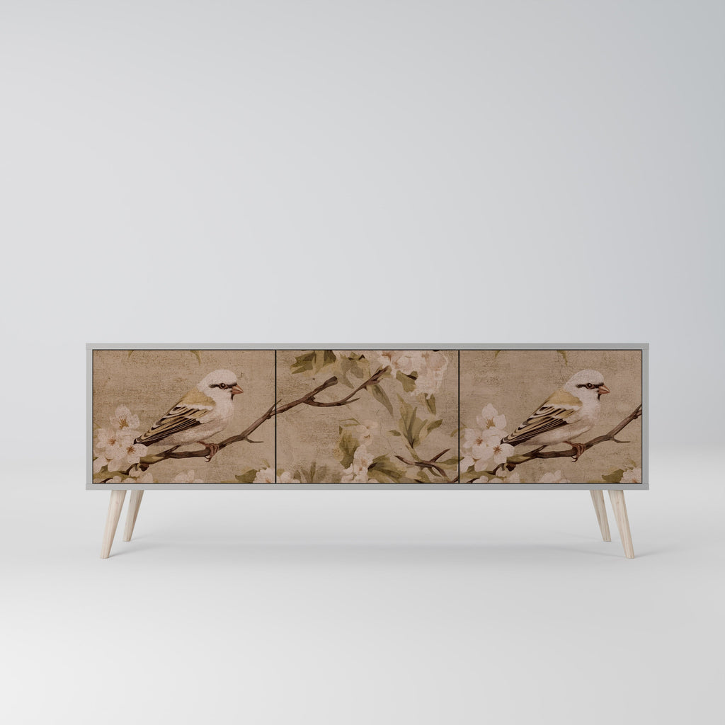 PETAL DISTINGUISH TV-Lowboard mit 3 Türen in Grau