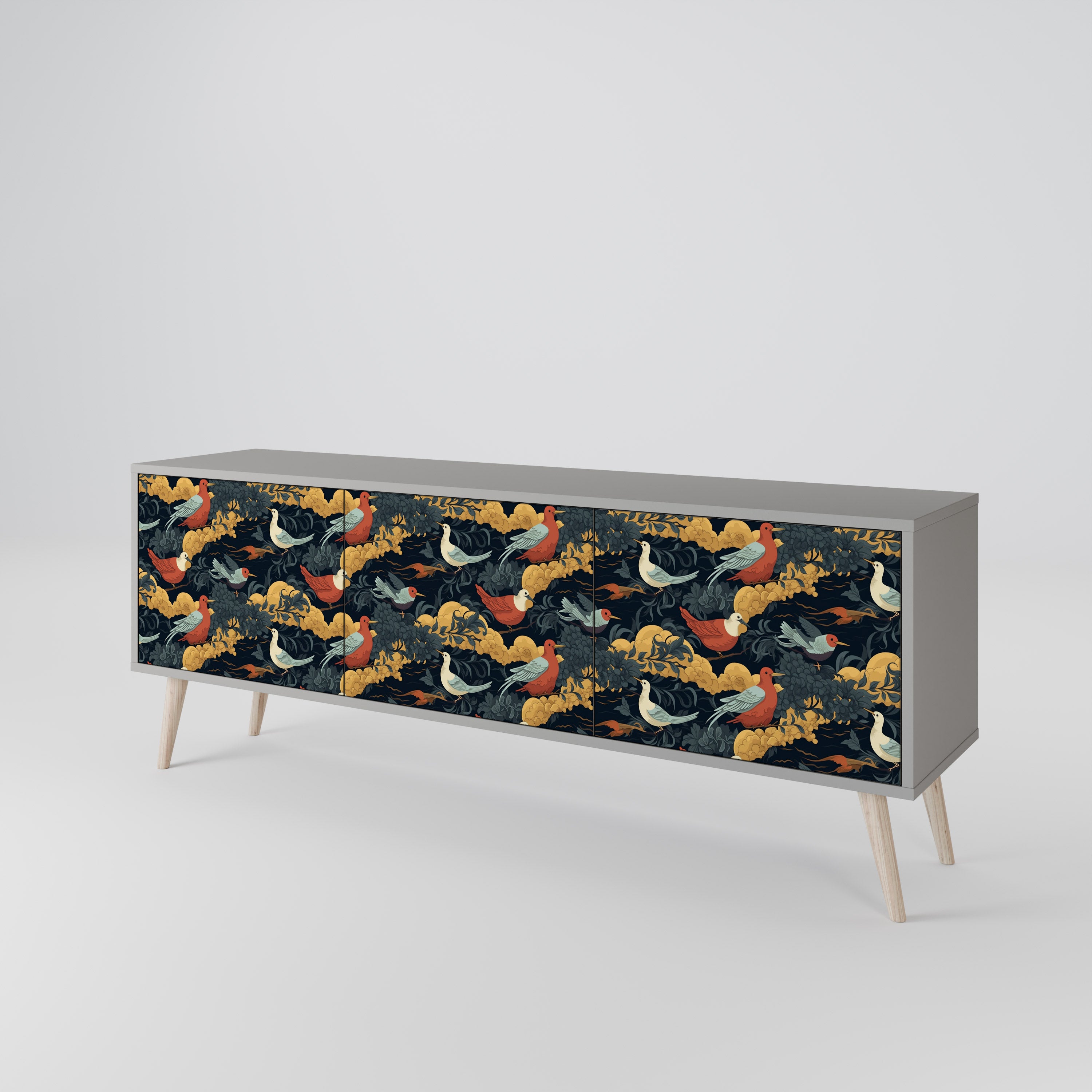 FOWLY DAZE 3-Door TV Cabinet