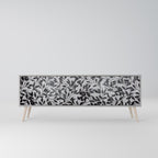 CHARCOAL SPROUT 3-Door TV Stand in Grey Finish