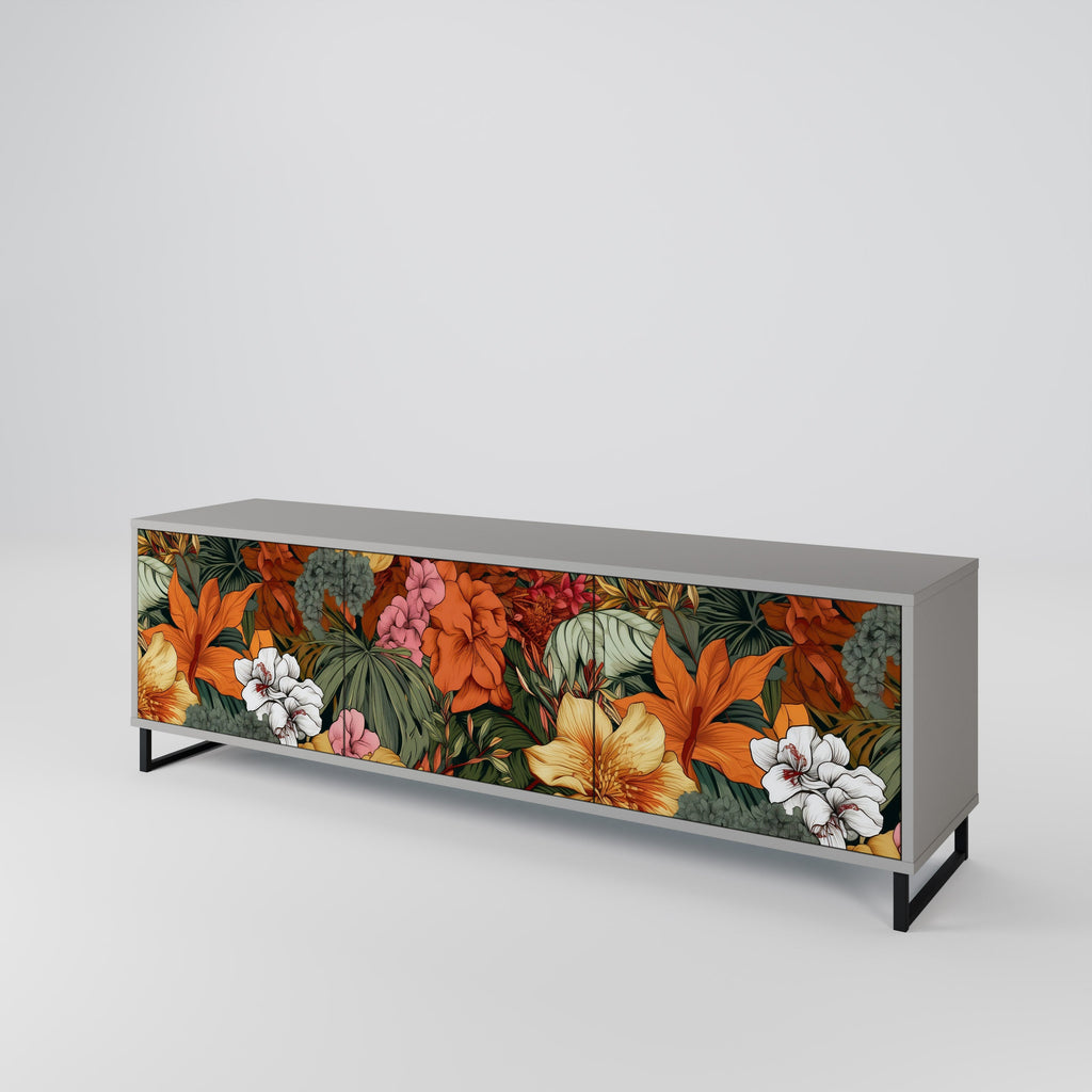 RADIANT FLORA TV-Lowboard mit 3 Türen in Grau