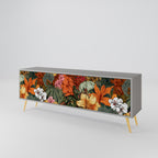 RADIANT FLORA TV-Lowboard mit 3 Türen in Grau