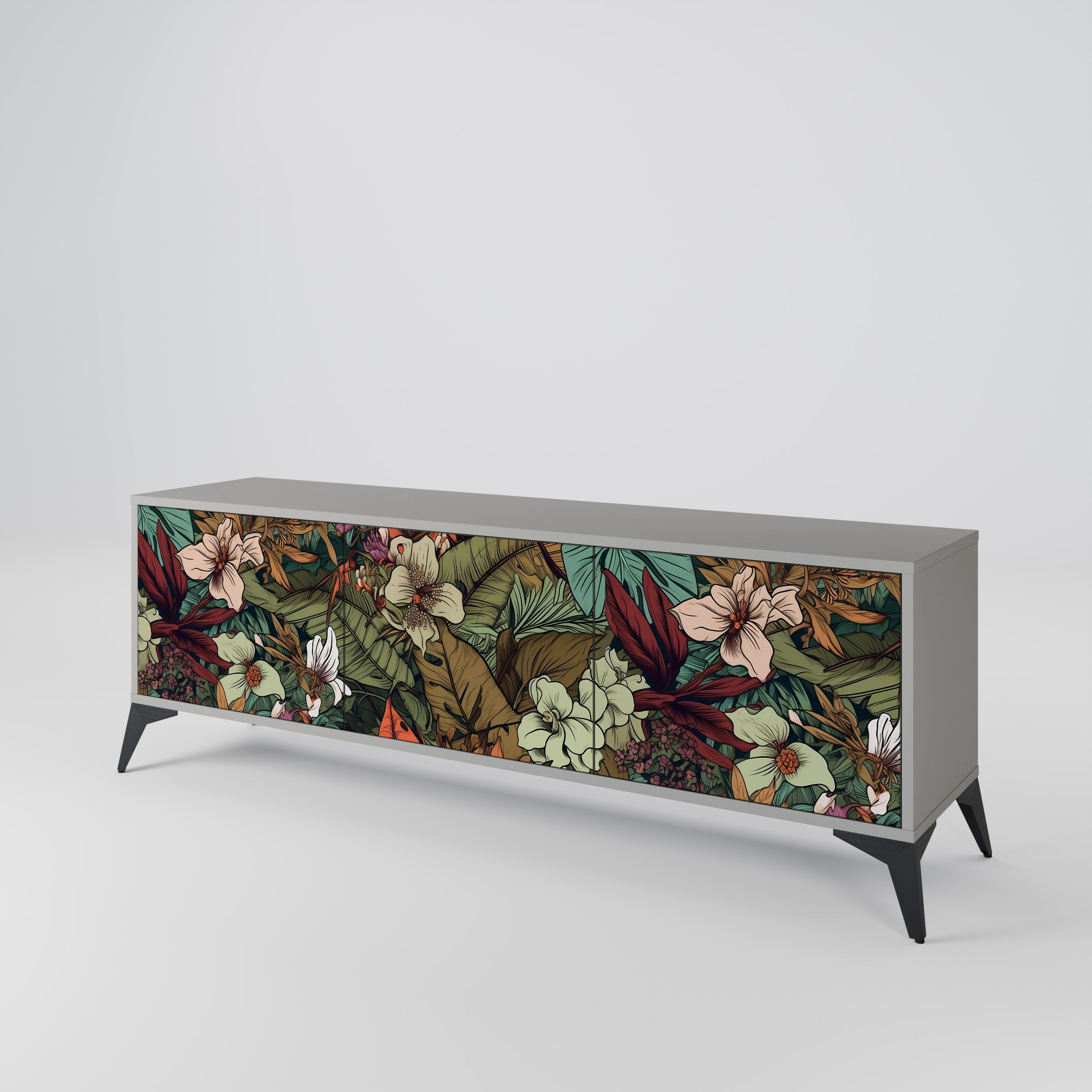 BOTANICAL EMERGENCE 3-Door TV Cabinet