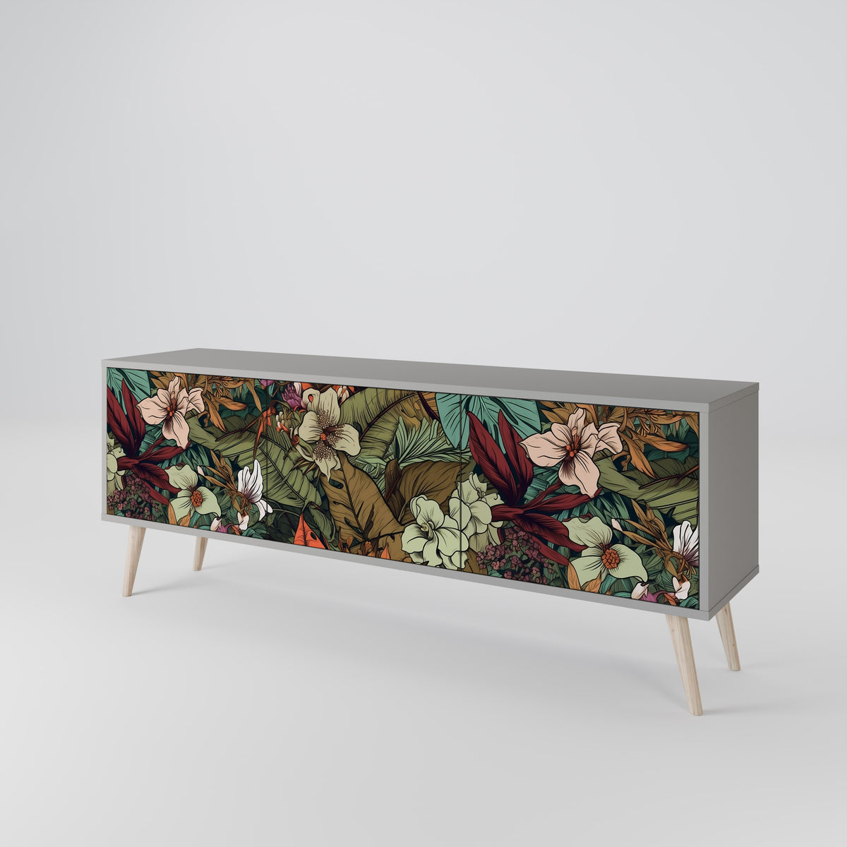 BOTANICAL EMERGENCE 3-türiges TV-Lowboard