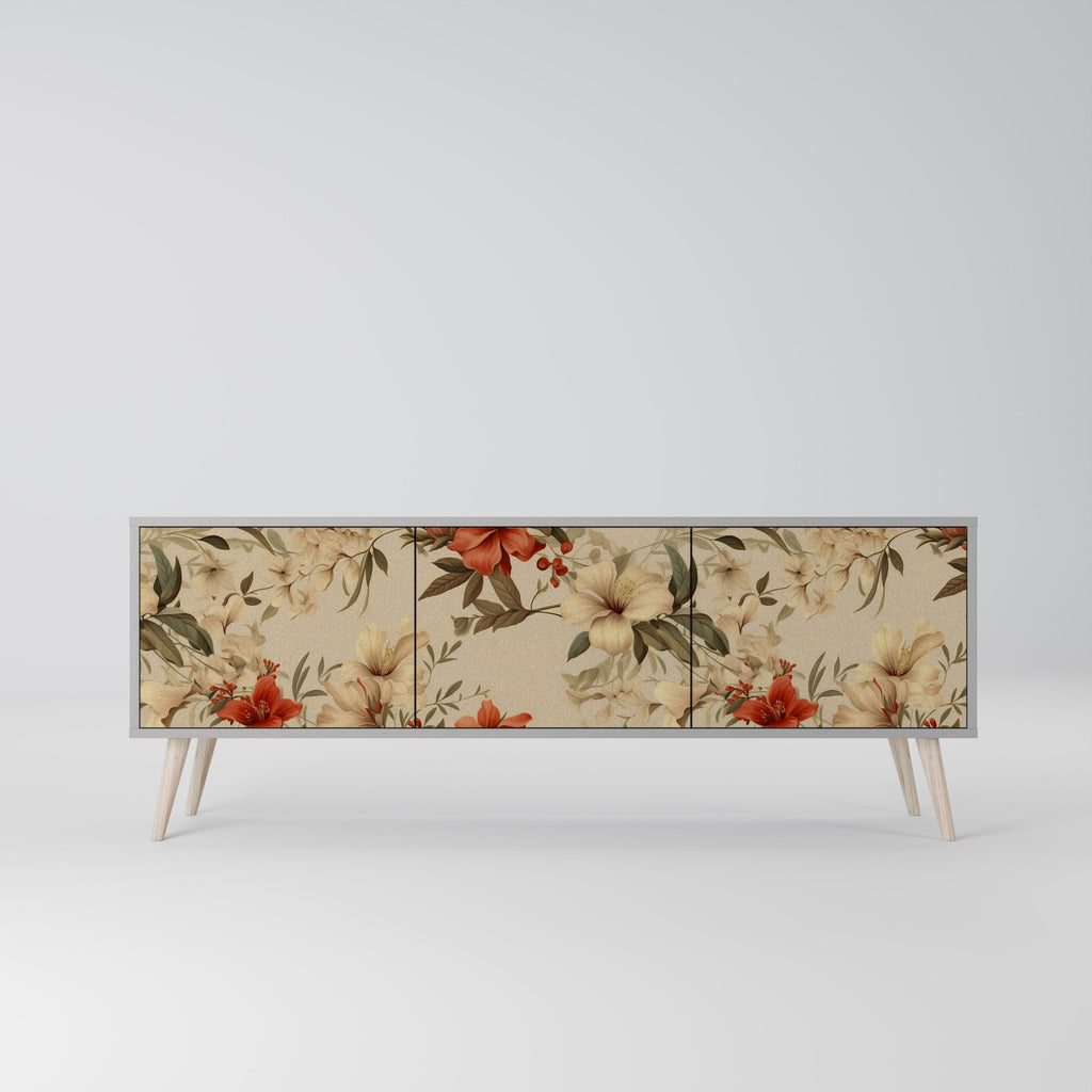 BLOOMING HARMONY TV-Lowboard mit 3 Türen in Grau