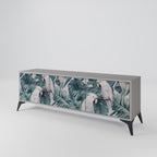 POPINJAY LOOK 3-Door TV Stand in Grey Finish