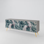 POPINJAY LOOK 3-Door TV Stand in Grey Finish