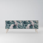 POPINJAY LOOK 3-Door TV Stand in Grey Finish