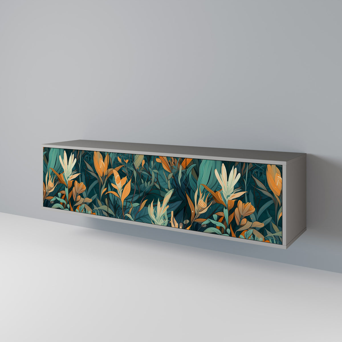 FLORAL SERENITY 3-türiges TV-Lowboard