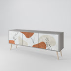 TRANQUIL TWIG 3-Door TV Stand in Grey Finish