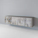 FADE IN THE TREES TV-Lowboard mit 3 Türen in Grau