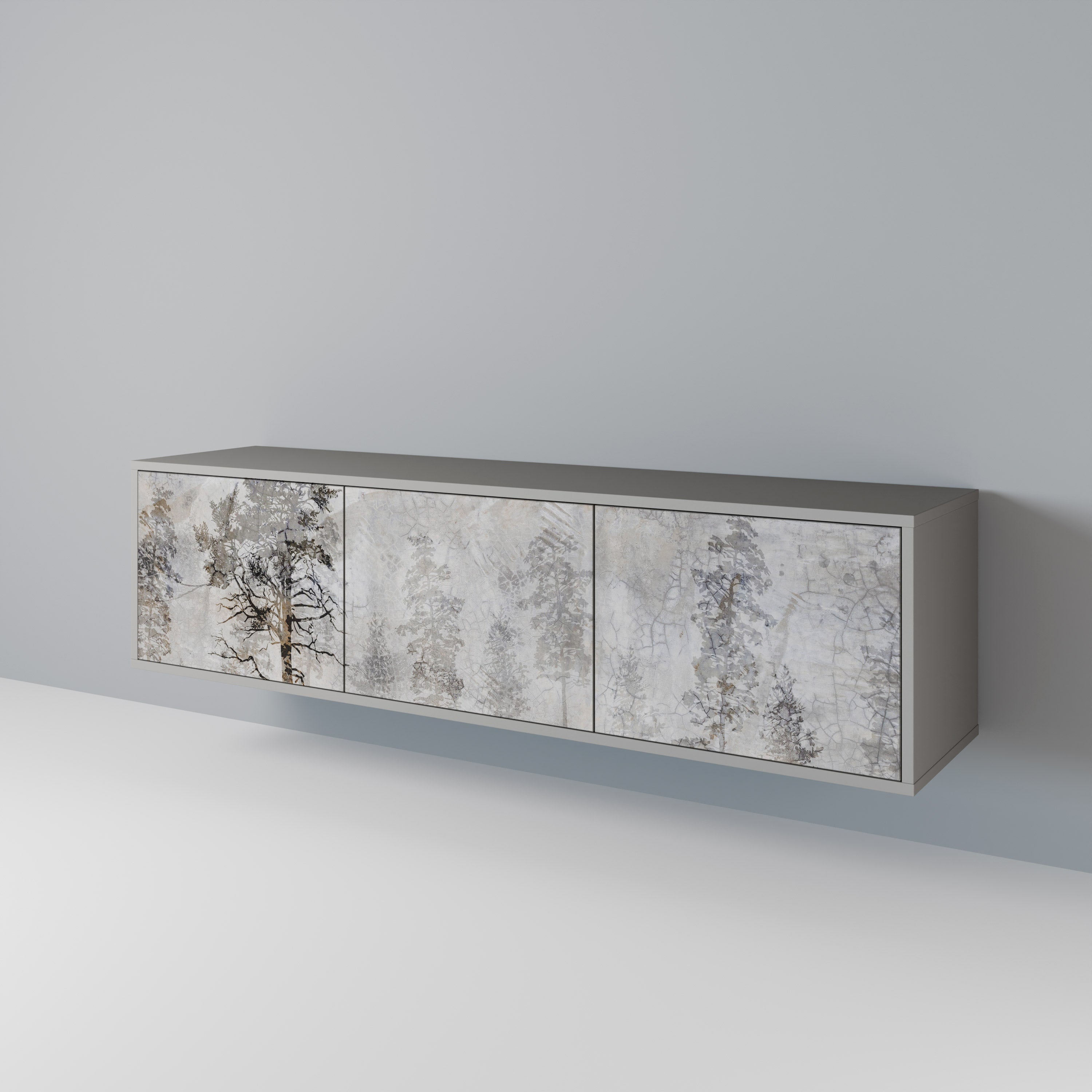 FADE IN THE TREES TV-Lowboard mit 3 Türen in Grau