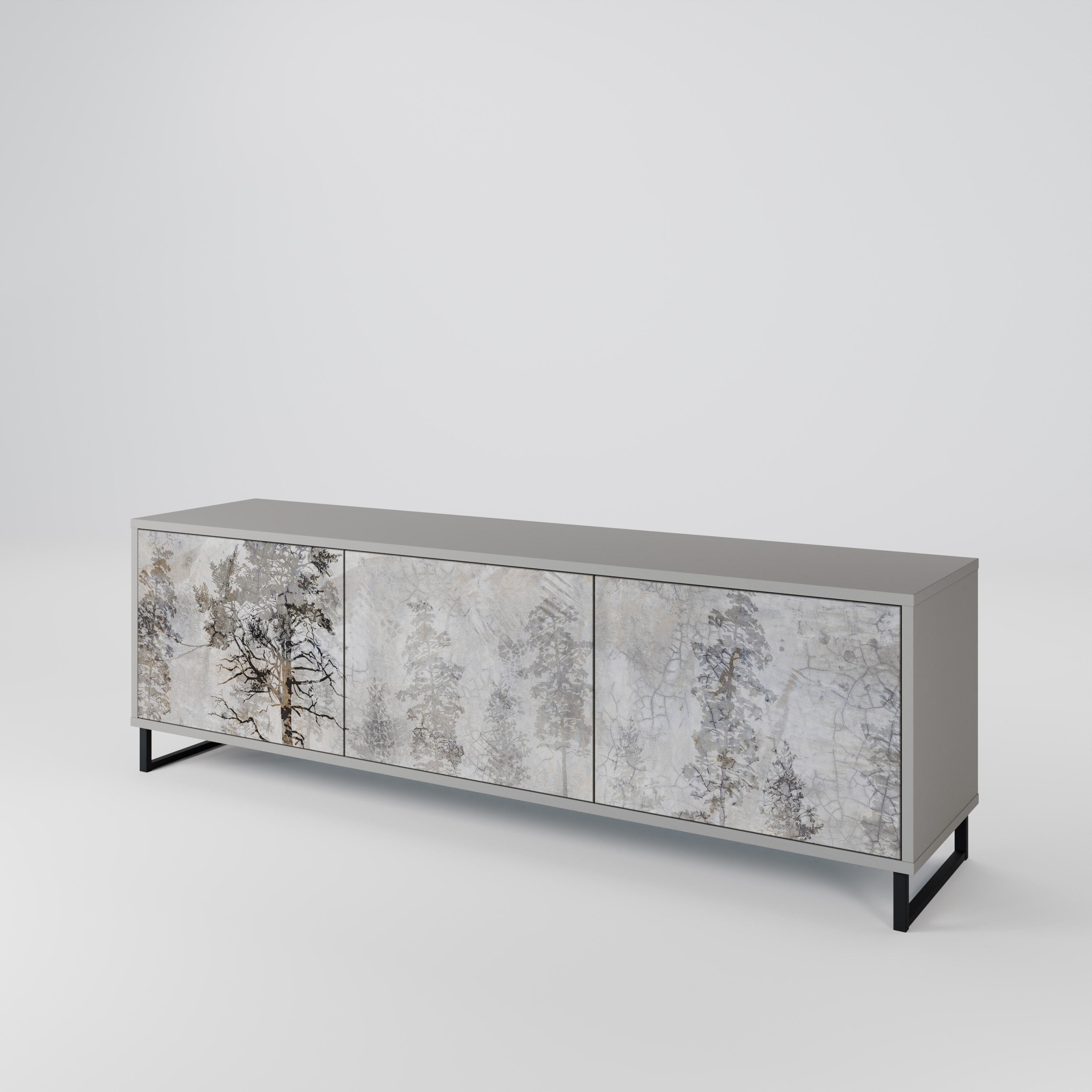 FADE IN THE TREES TV-Lowboard mit 3 Türen in Grau