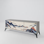 JAPANESE LANDSCAPE TV-Lowboard mit 3 Türen in Grau