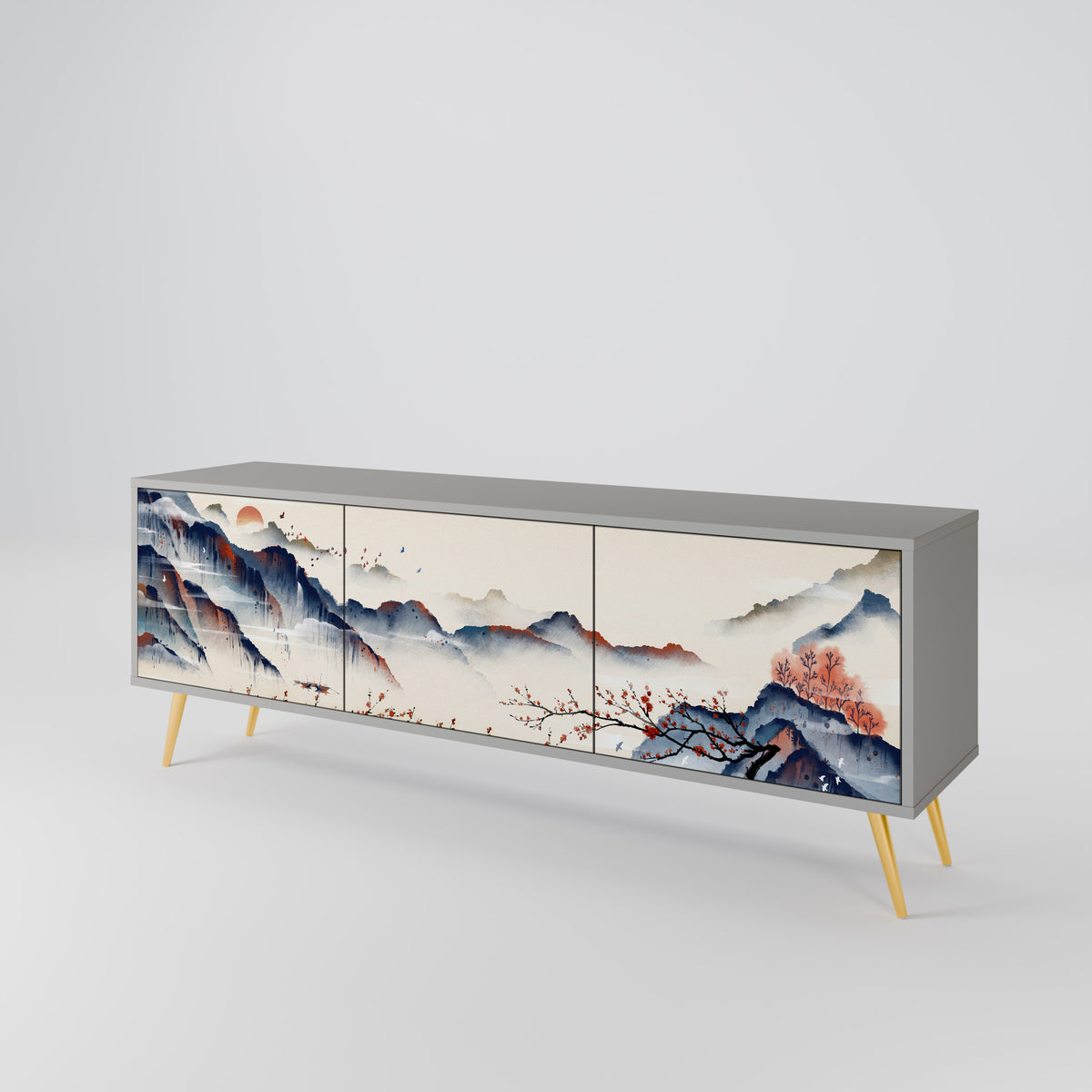 JAPANESE LANDSCAPE 3-türiges TV-Lowboard