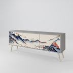 JAPANESE LANDSCAPE TV-Lowboard mit 3 Türen in Grau
