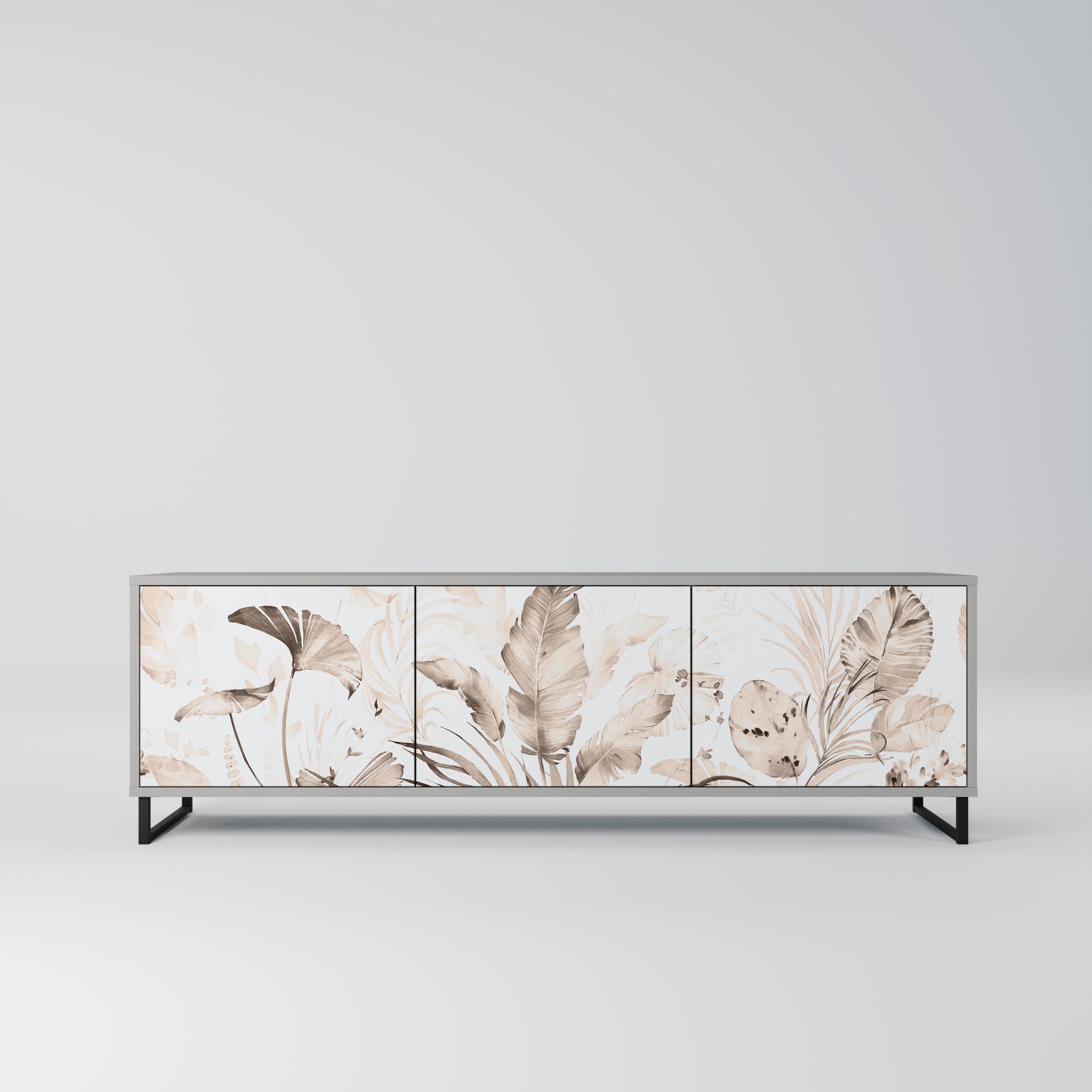 WILD TENDERNESS TV-Lowboard mit 3 Türen in Grau