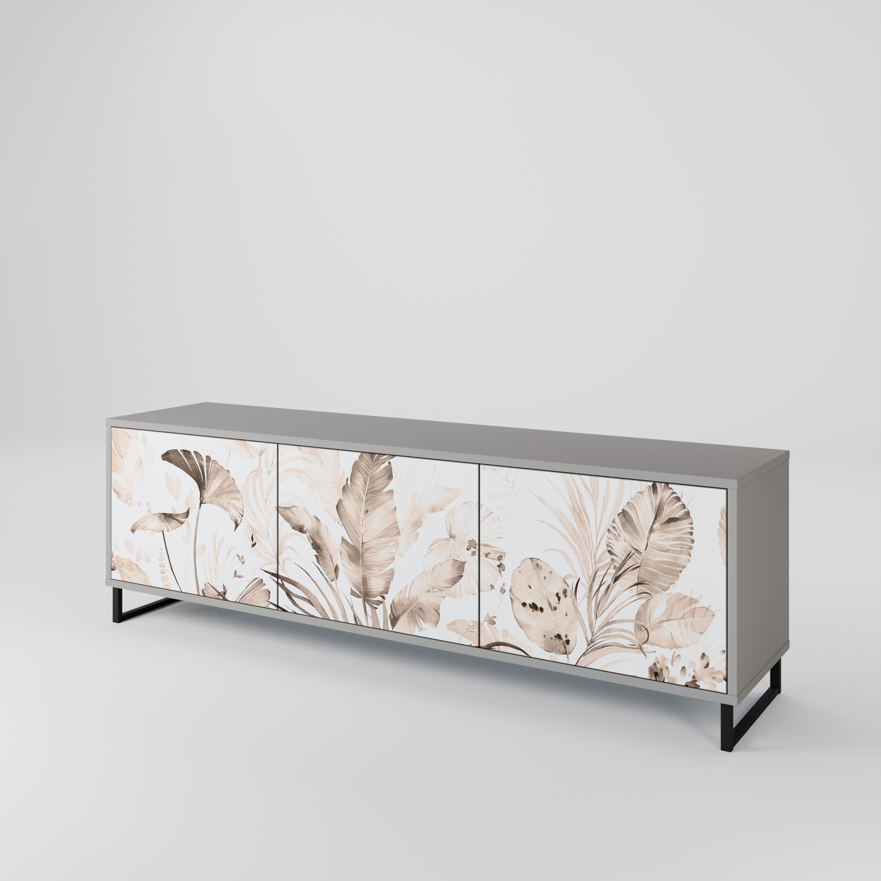 WILD TENDERNESS TV-Lowboard mit 3 Türen in Grau