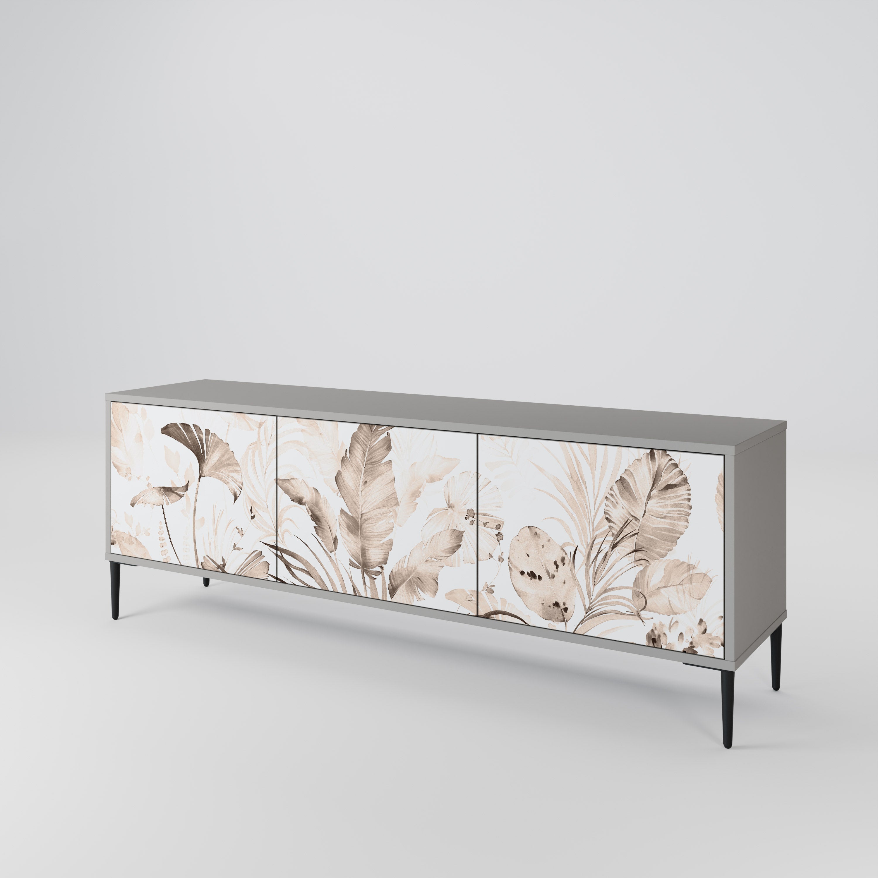 WILD TENDERNESS TV-Lowboard mit 3 Türen in Grau