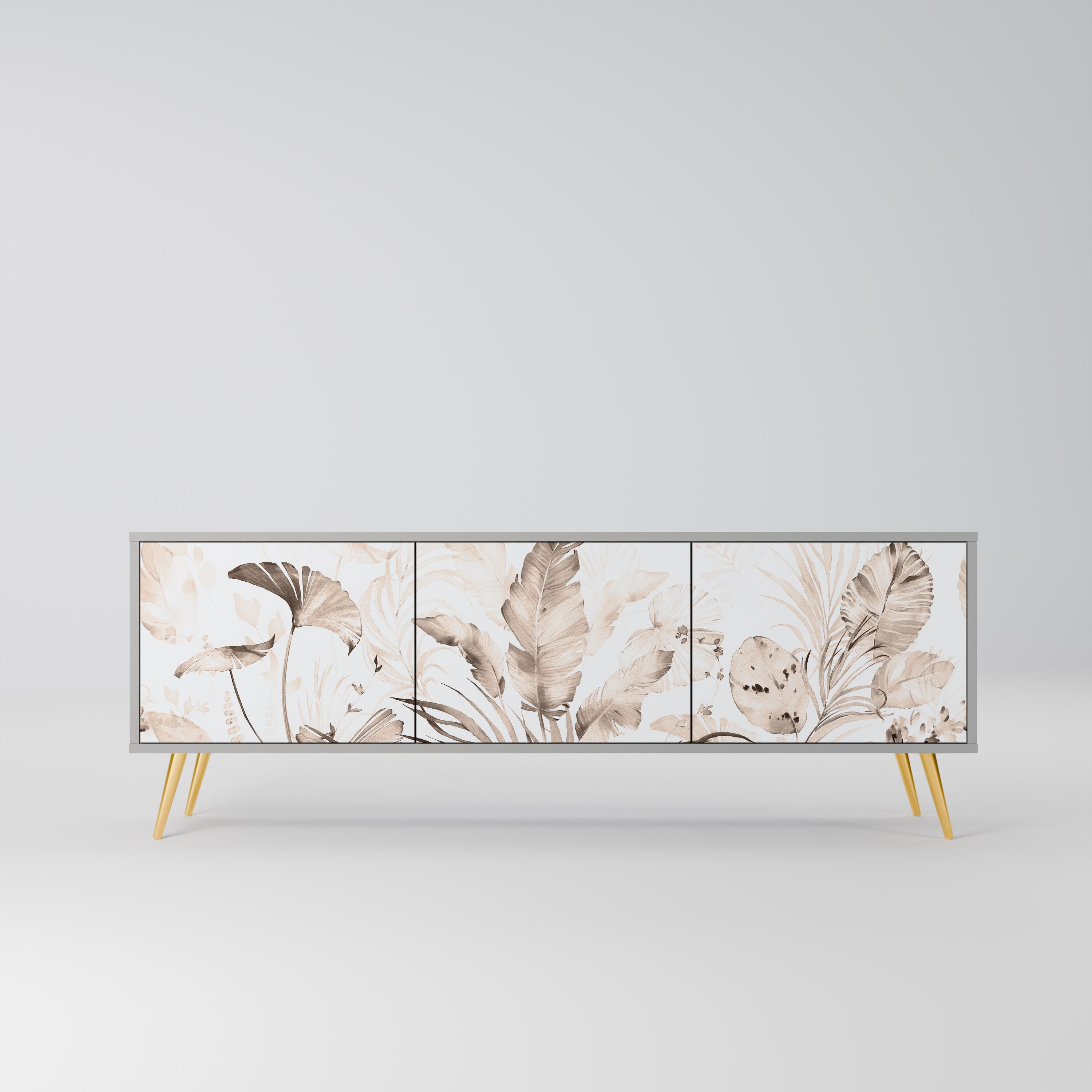 WILD TENDERNESS TV-Lowboard mit 3 Türen in Grau