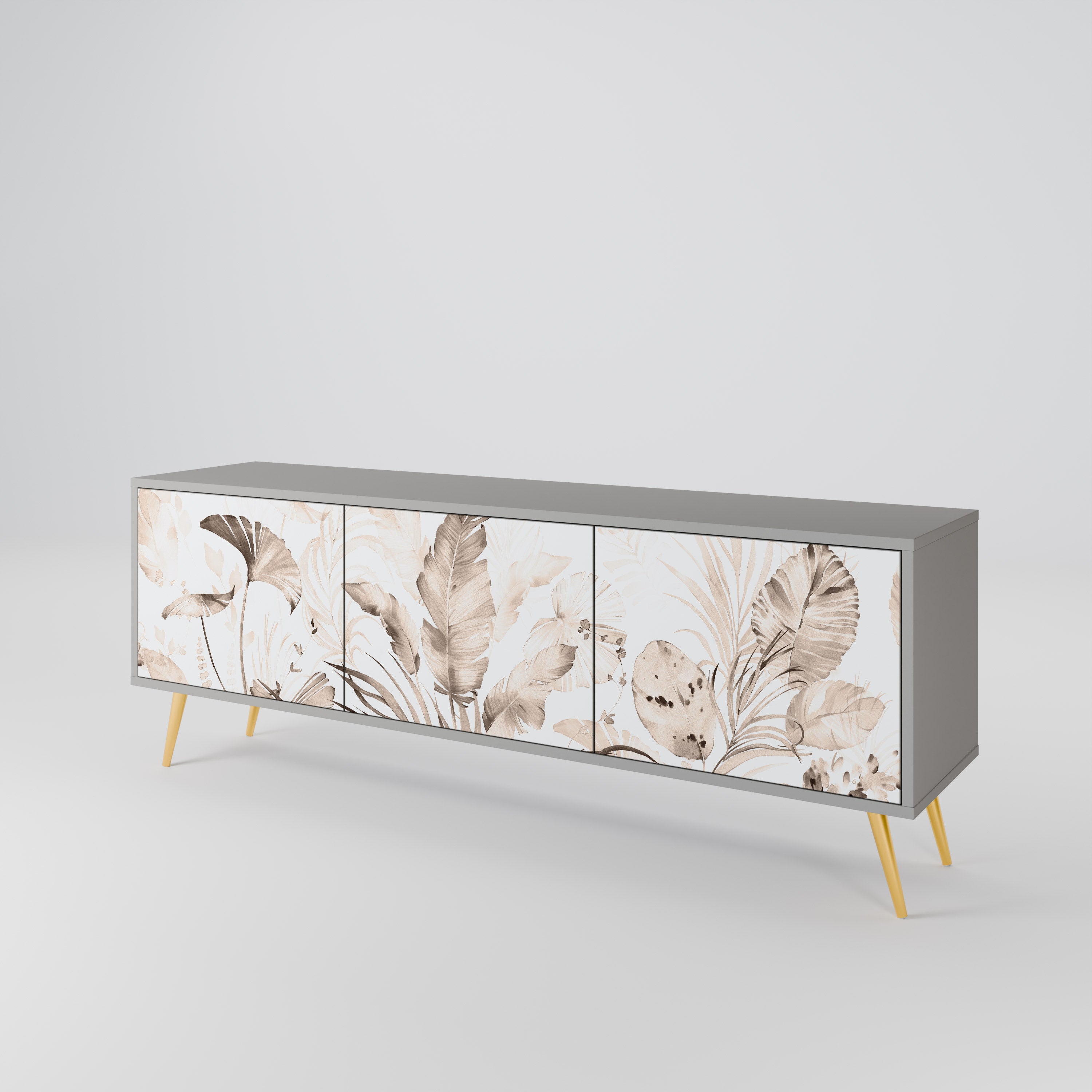 WILD TENDERNESS TV-Lowboard mit 3 Türen in Grau