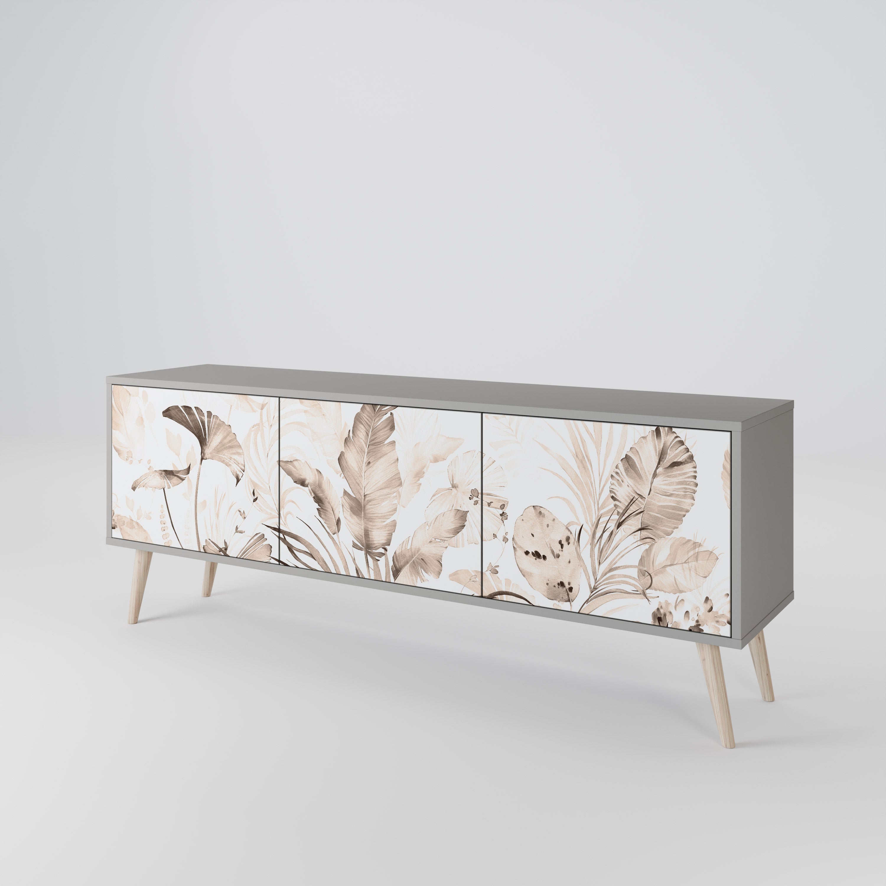 WILD TENDERNESS TV-Lowboard mit 3 Türen in Grau