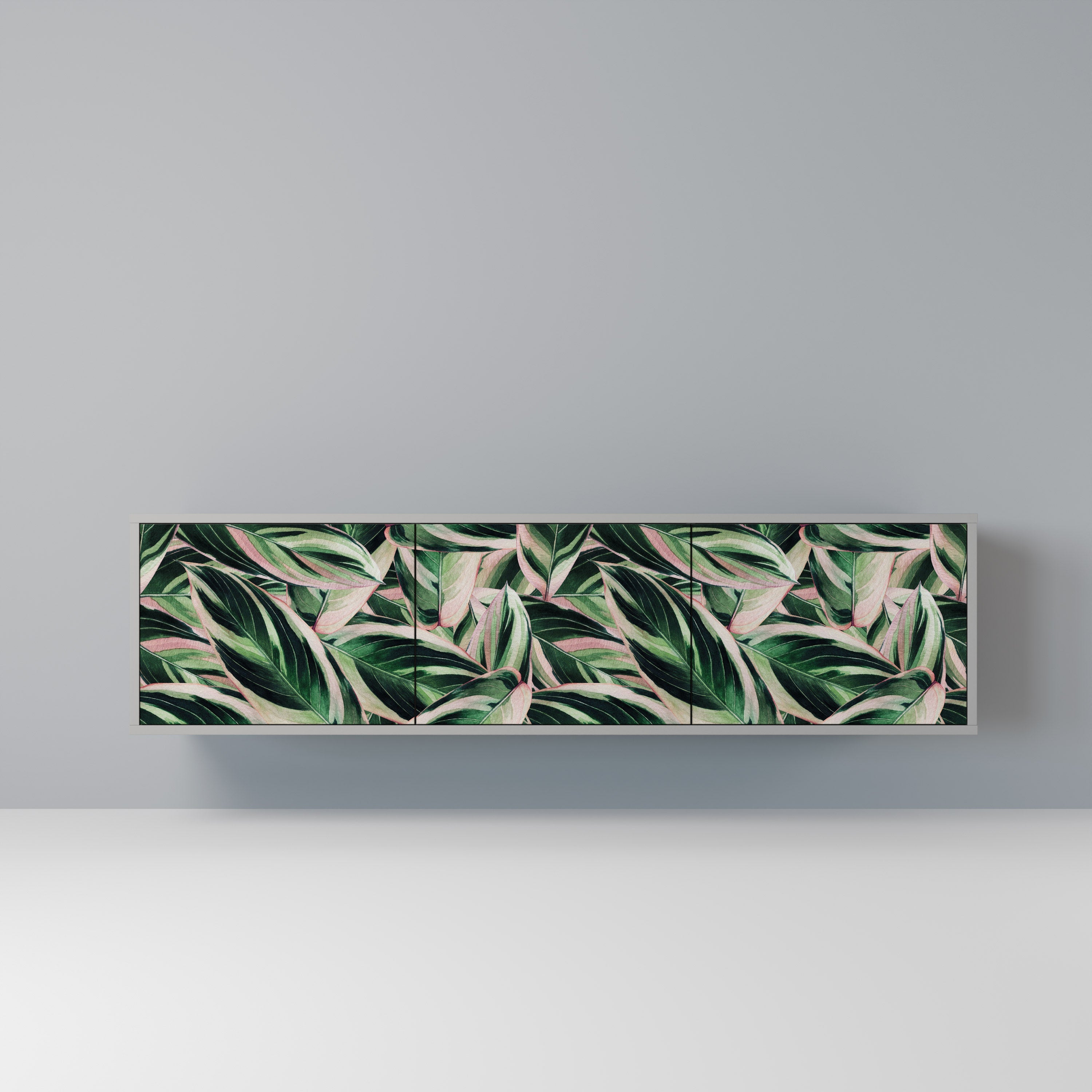 EERIE STROMANTHE 3-Door TV Stand in Grey Finish