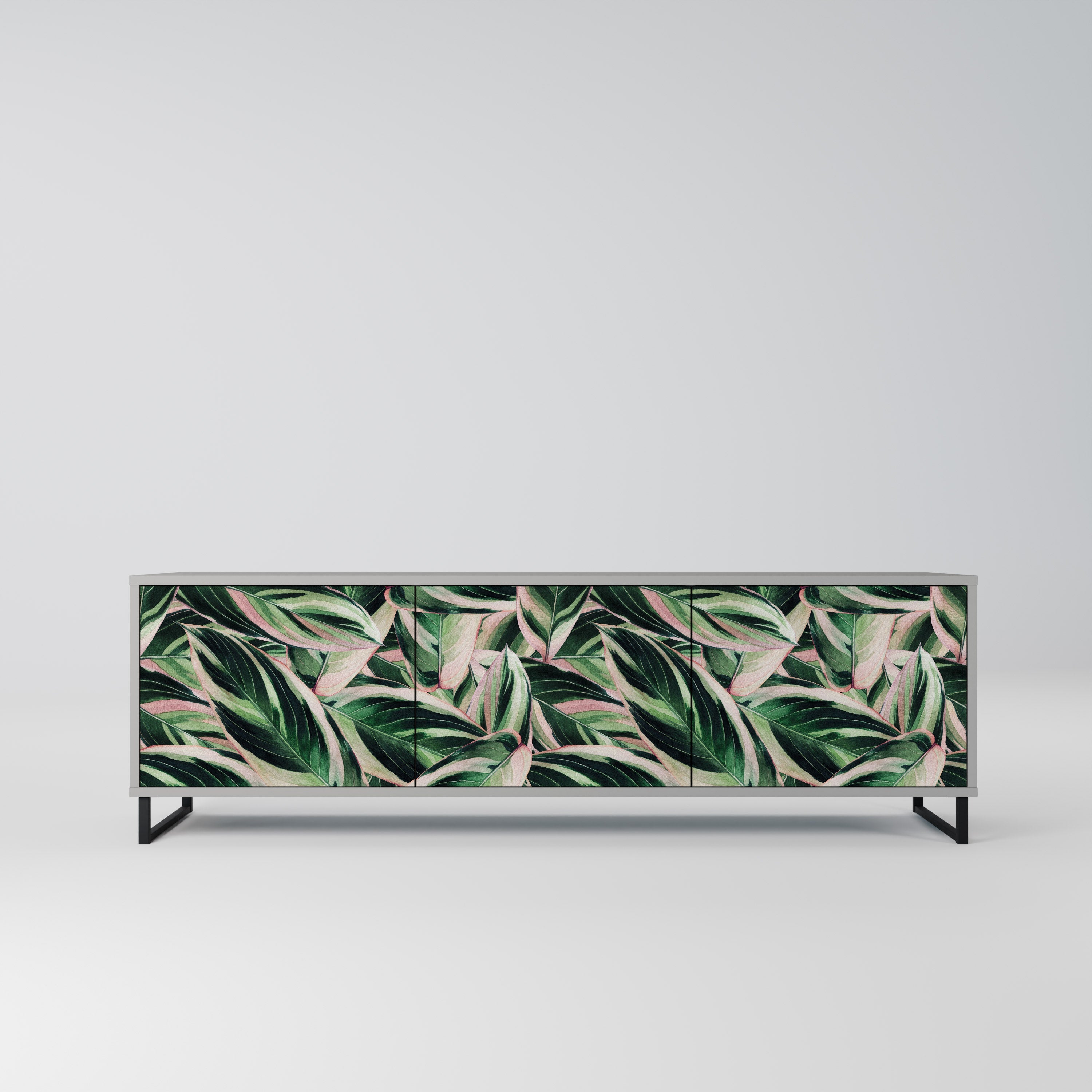 EERIE STROMANTHE 3-Door TV Stand in Grey Finish