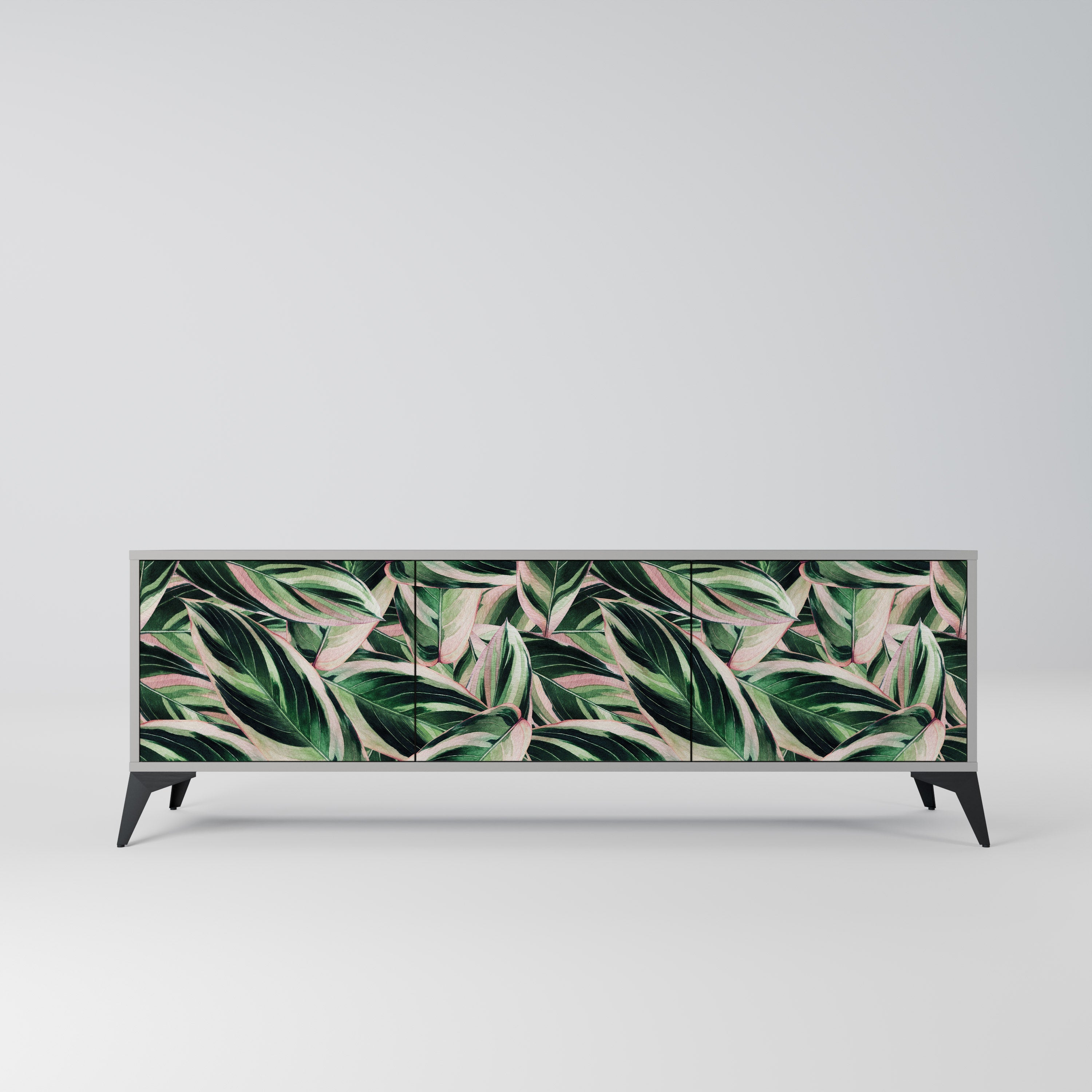 EERIE STROMANTHE 3-Door TV Stand in Grey Finish