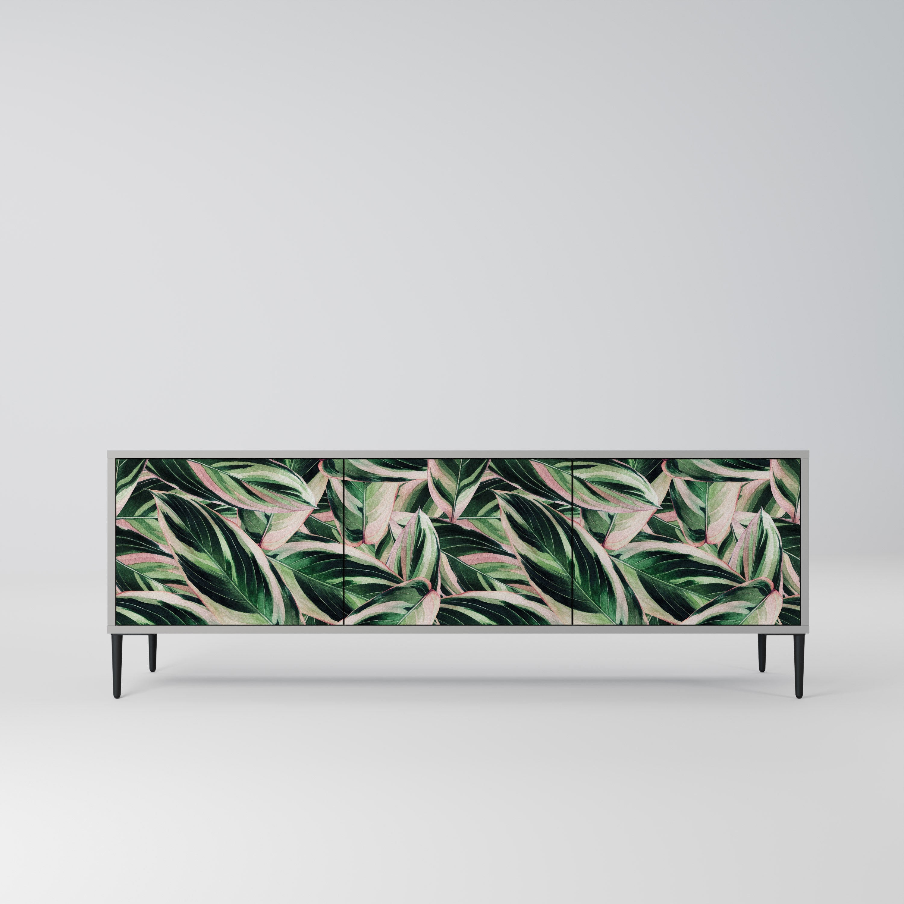 EERIE STROMANTHE 3-Door TV Stand in Grey Finish