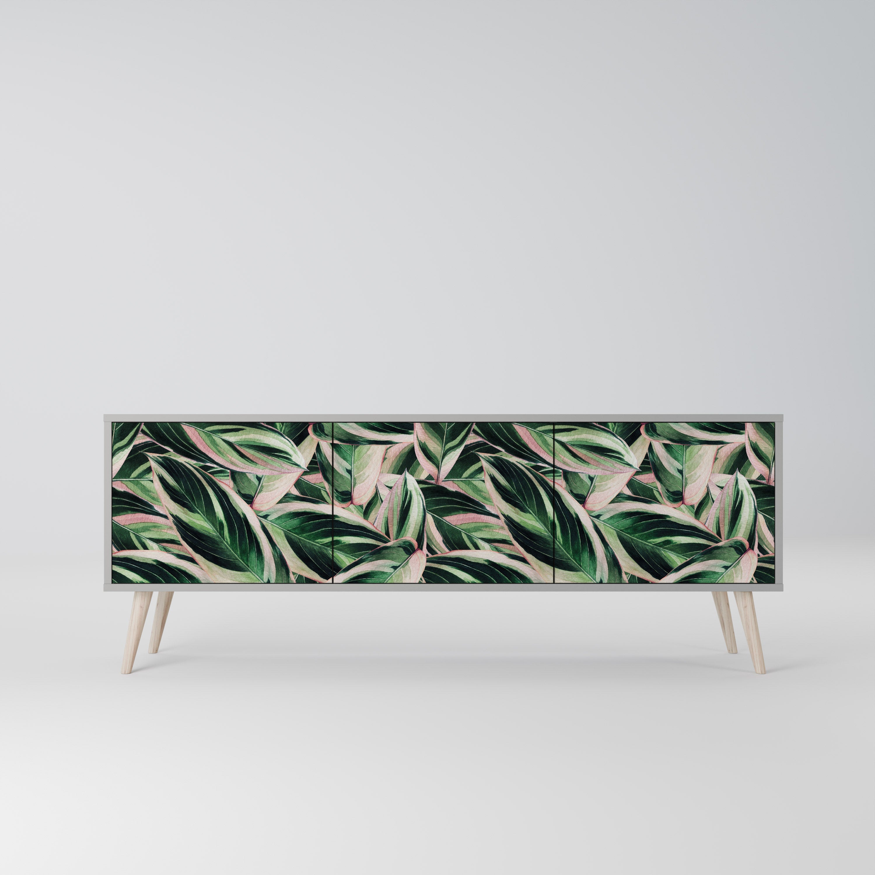 EERIE STROMANTHE 3-Door TV Stand in Grey Finish