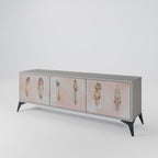 THE DELIQUESCE TV-Lowboard mit 3 Türen in Grau